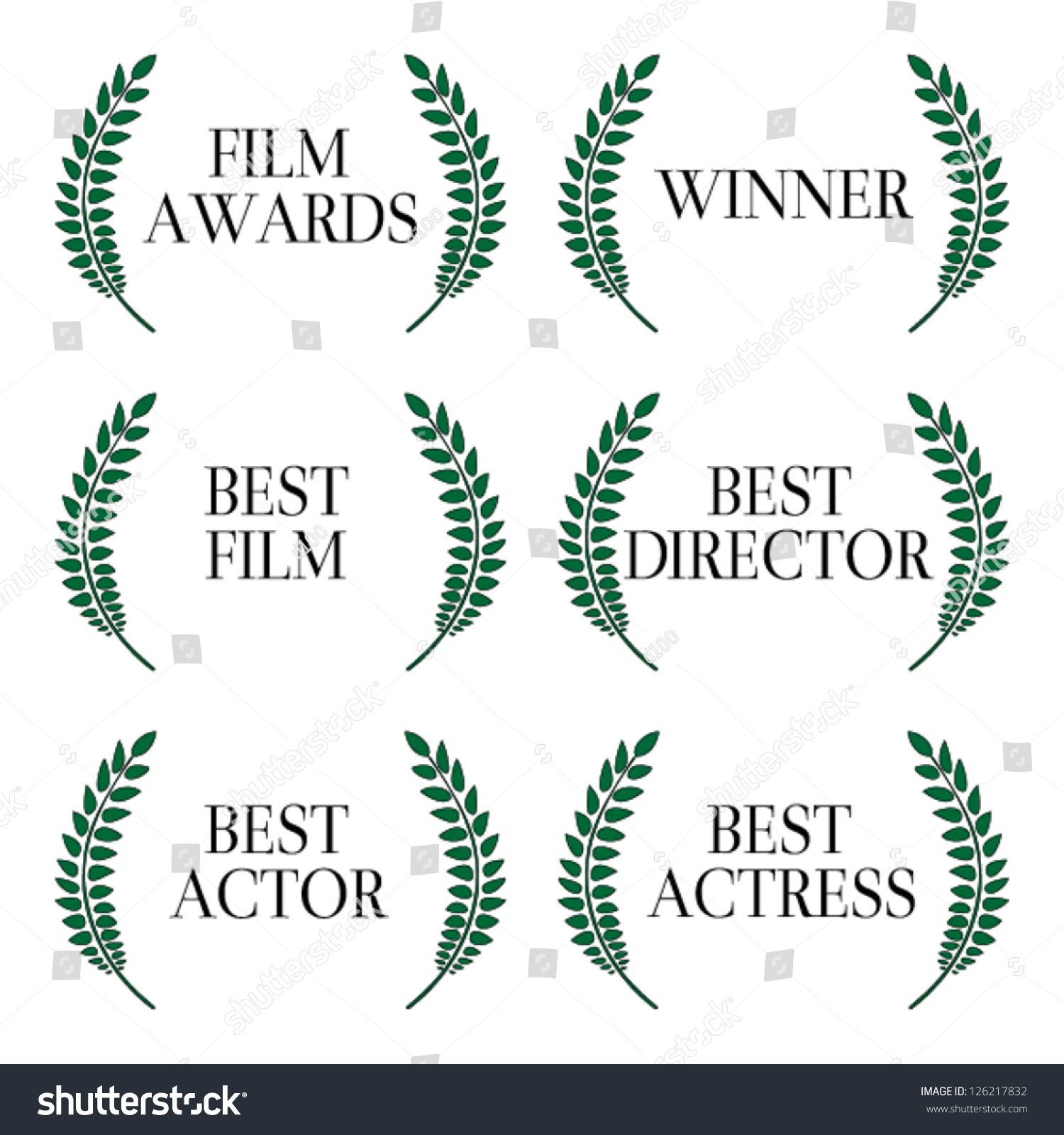 Film Awards Winners 1 Stock Vector Illustration 126217832 : Shutterstock