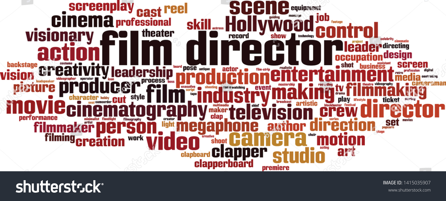 Film Director Word Cloud Concept Collage Stock Vector (Royalty Free ...