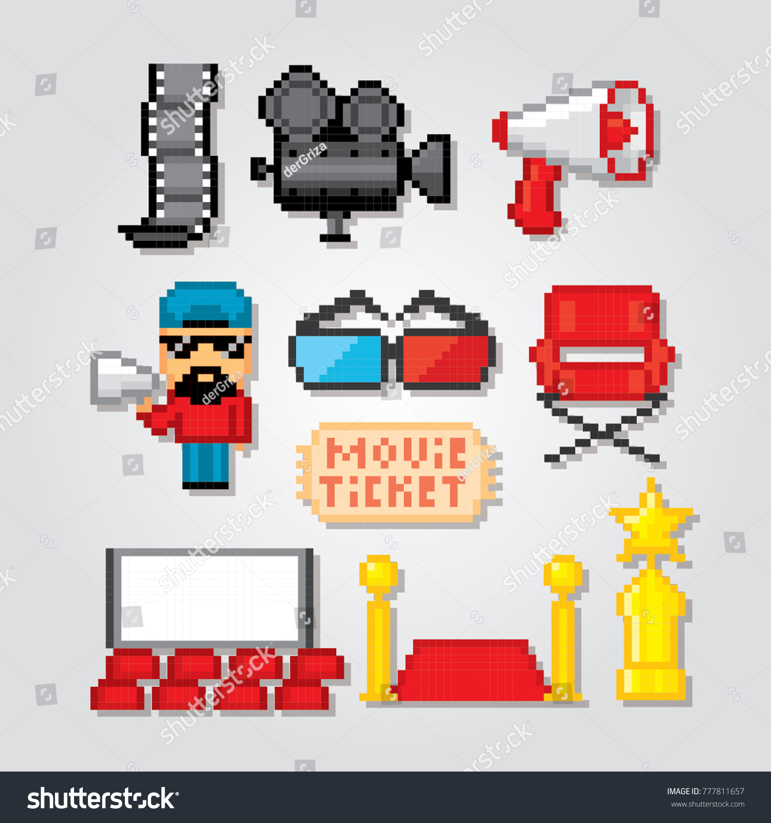 Pixel Art Cinema Images Stock Photos Vectors Shutterstock