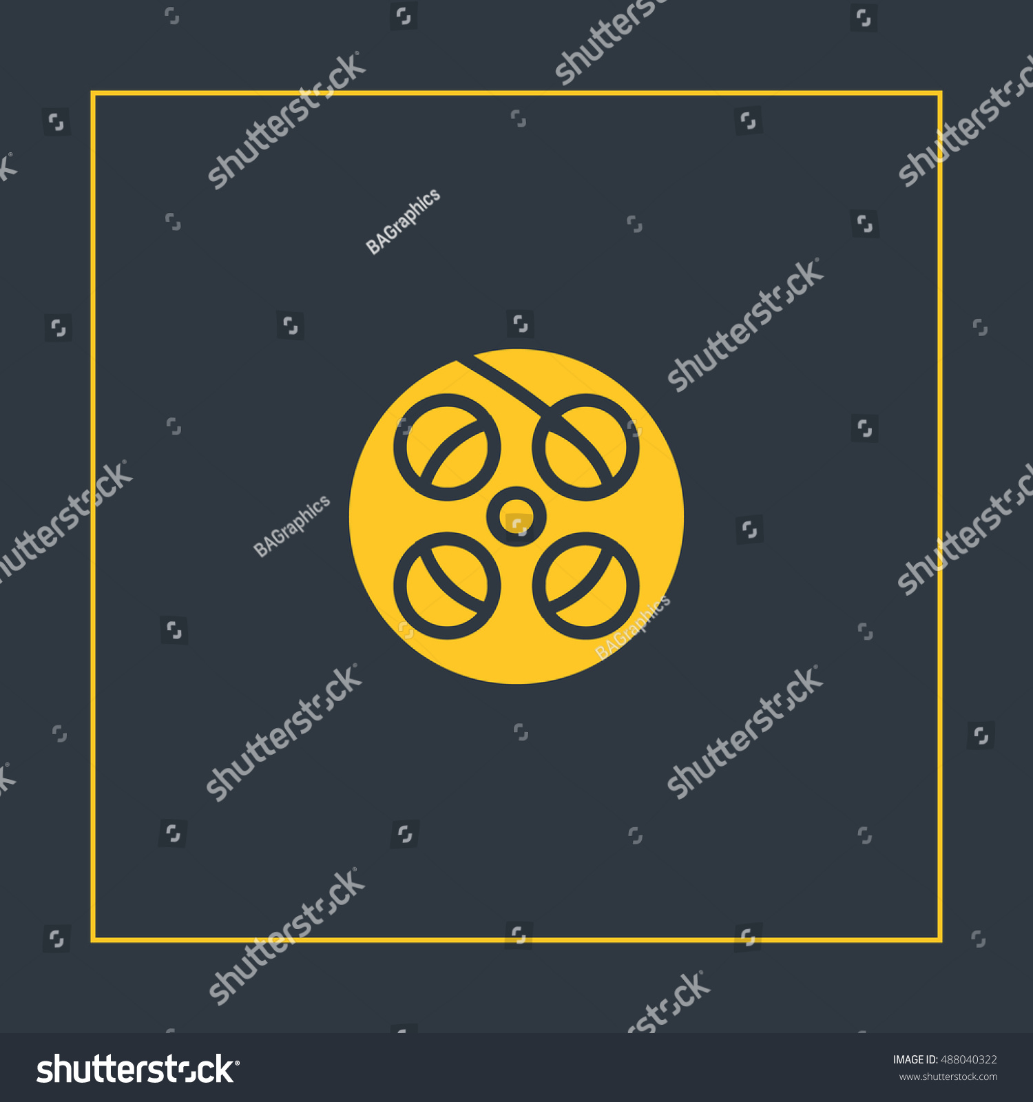 SVG of Film reel icon vector, clip art. Also useful as logo, web UI element, symbol, graphic image, silhouette and illustration. Compatible with ai, cdr, jpg, png, svg, pdf, ico and eps formats. svg