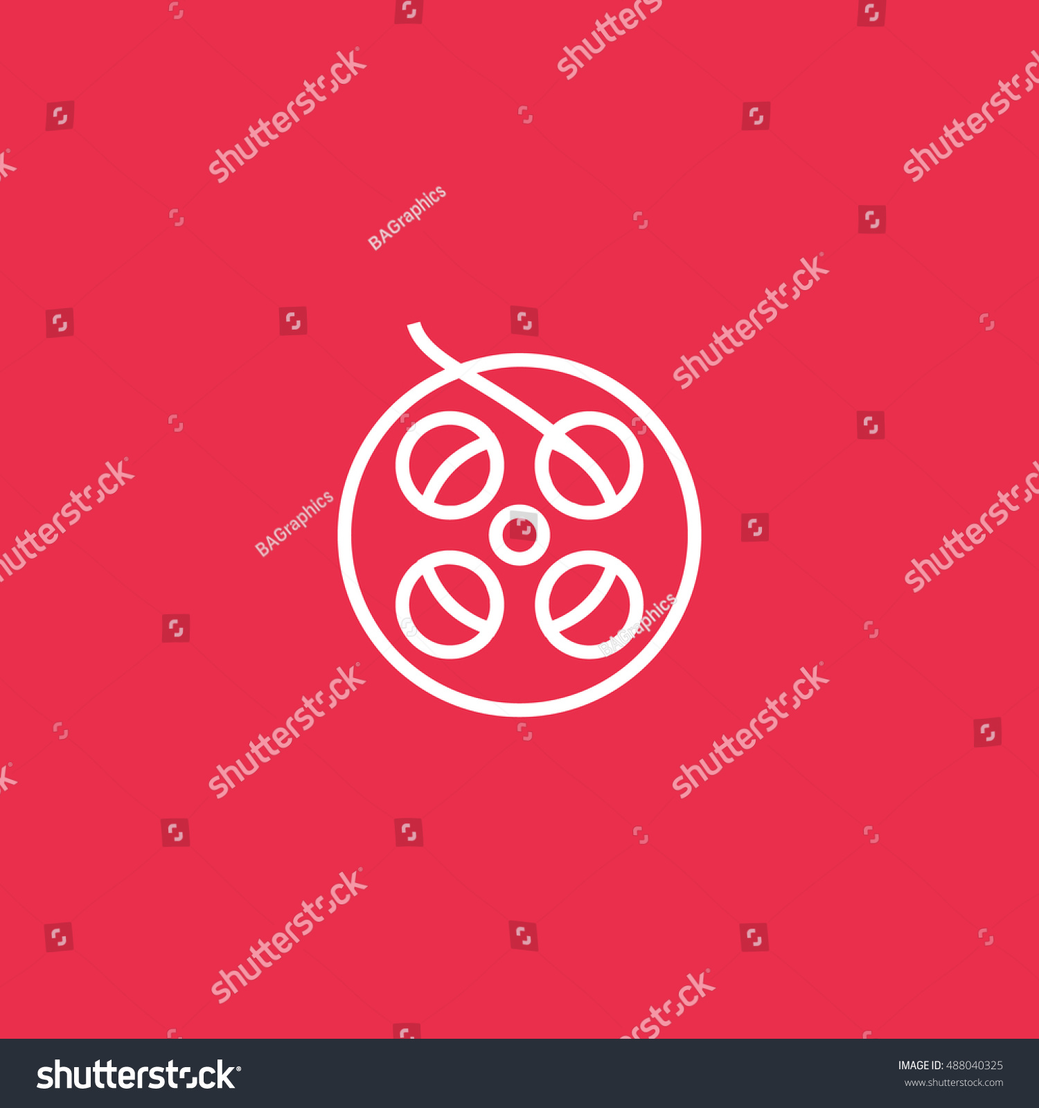 SVG of Film reel icon vector, clip art. Also useful as logo, web UI element, symbol, graphic image, silhouette and illustration. Compatible with ai, cdr, jpg, png, svg, pdf, ico and eps formats. svg