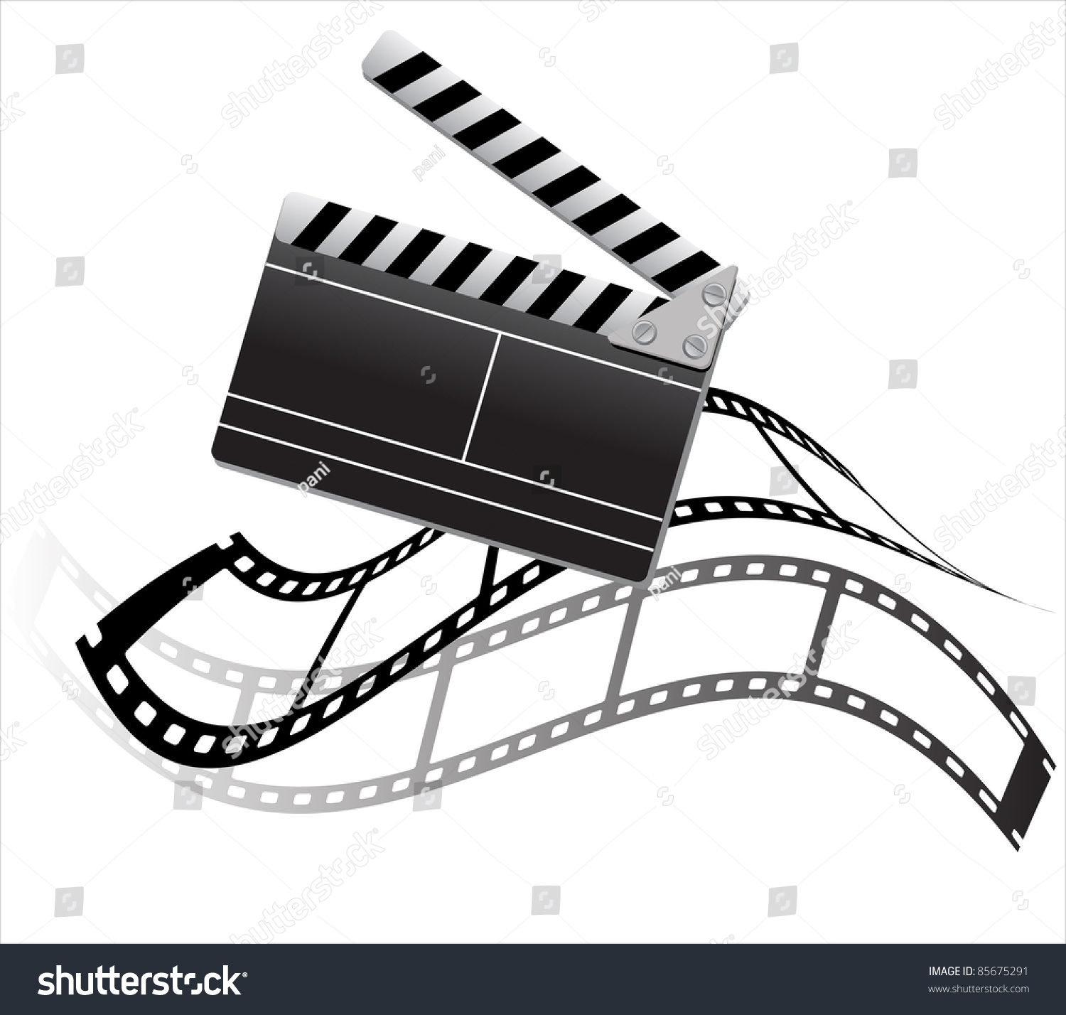 Film Reel Slapstick Film Shooting Stock Vector 85675291 : Shutterstock