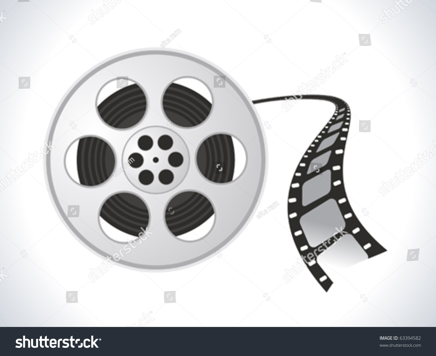 Film Roll Icon Vector Illustration - 63394582 : Shutterstock