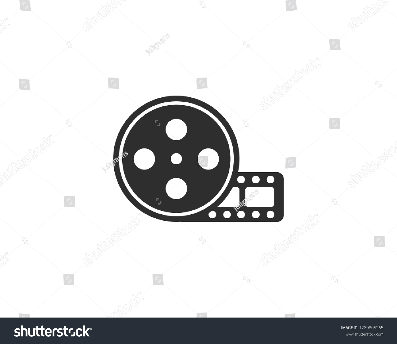 Film Roll Logo Vector Black Cinema Stock Vector (Royalty Free) 1280805265