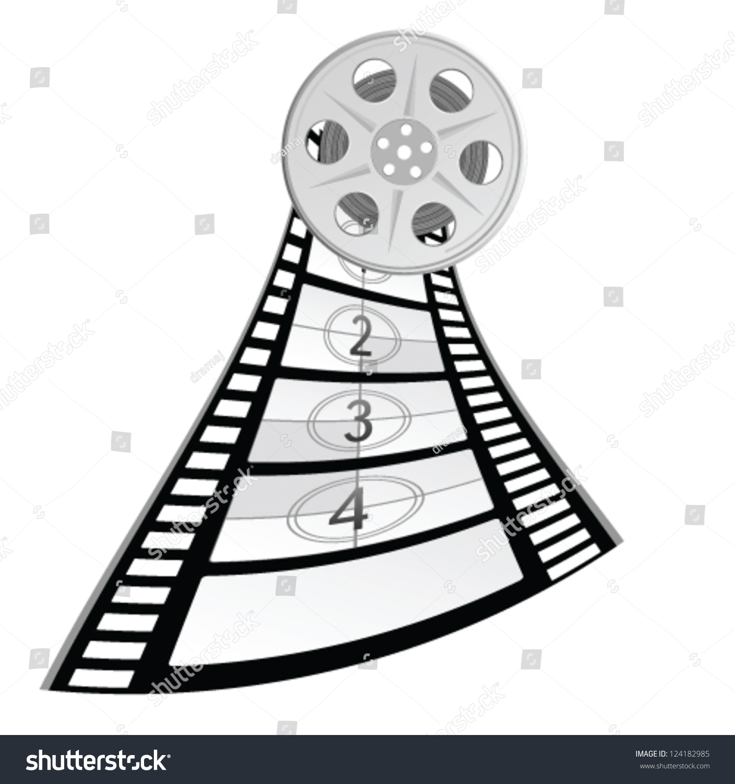 Film Tape Old Vector Illustration - 124182985 : Shutterstock