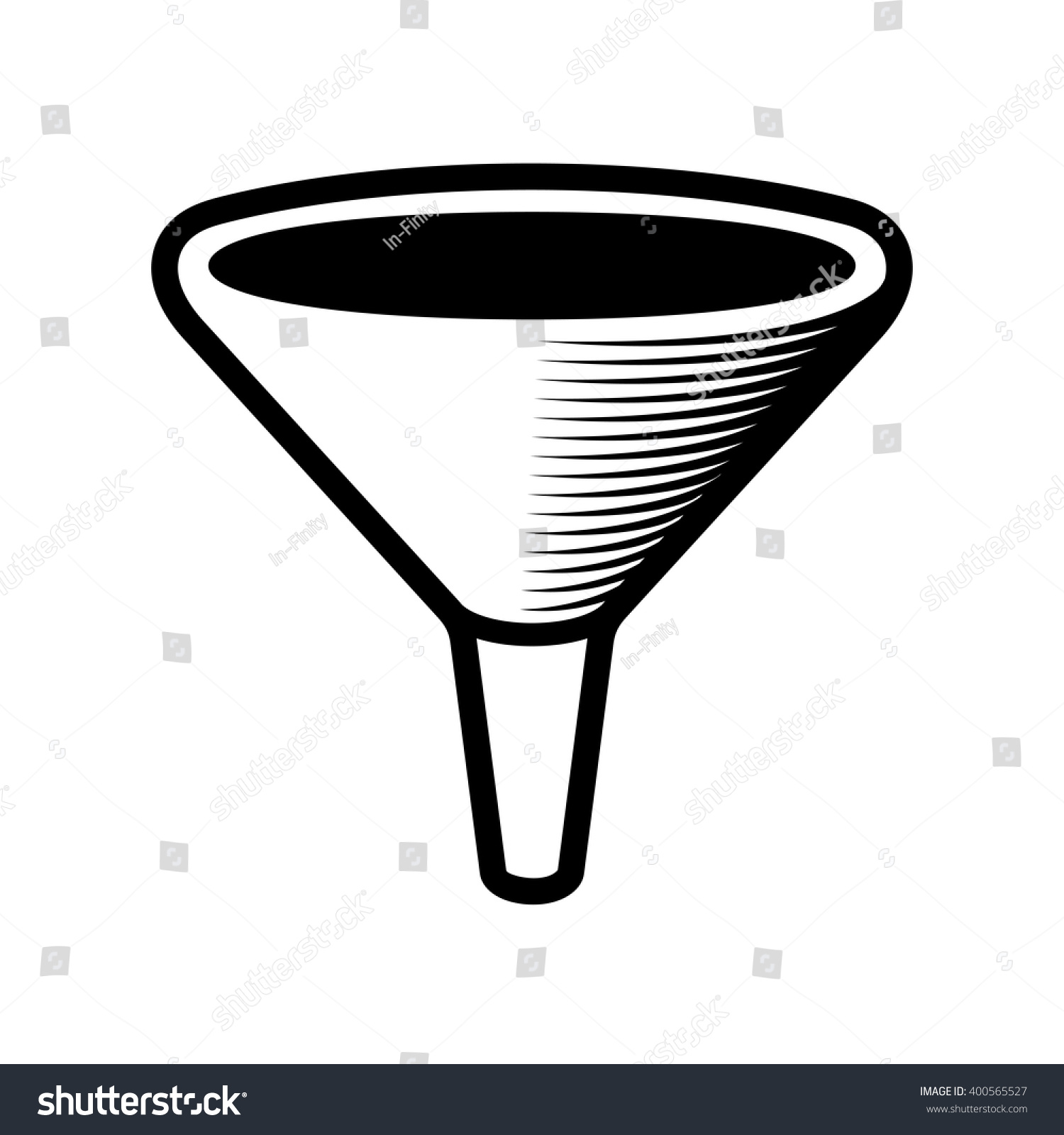 Filter Bottleneck Icon On White Background Stock Vector (Royalty Free