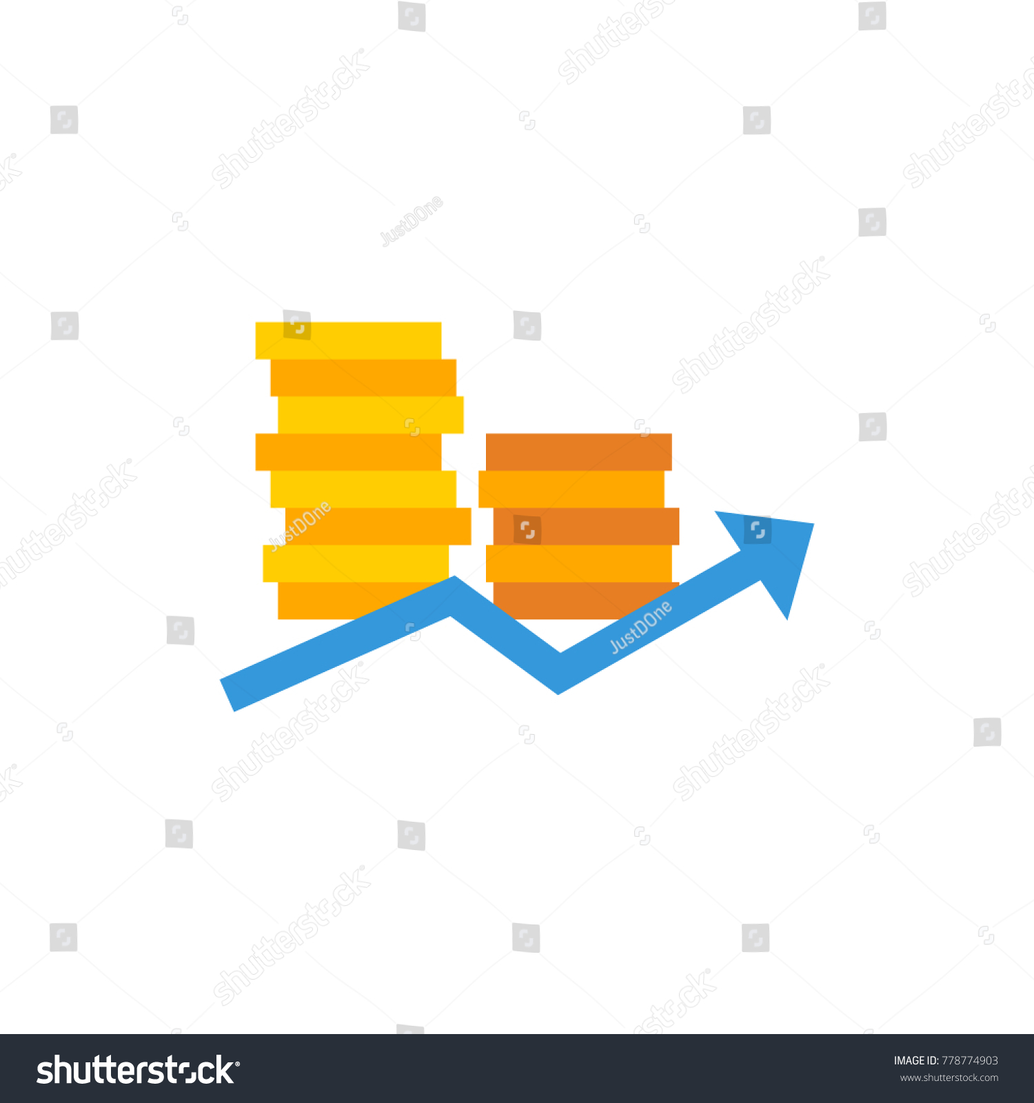 Finance Icon Flat Symbol Isolated Vector Stock Vector (Royalty Free ...