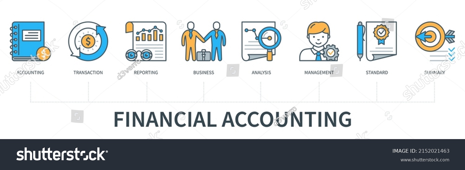 Financial Accounting Concept Icons Accounting Transaction Stock Vector ...