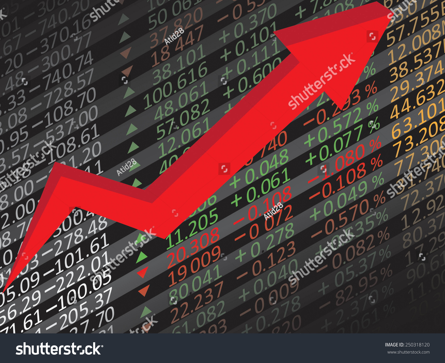 Financial Business Chart Graphs Symbols Growth Stock Vector (Royalty ...