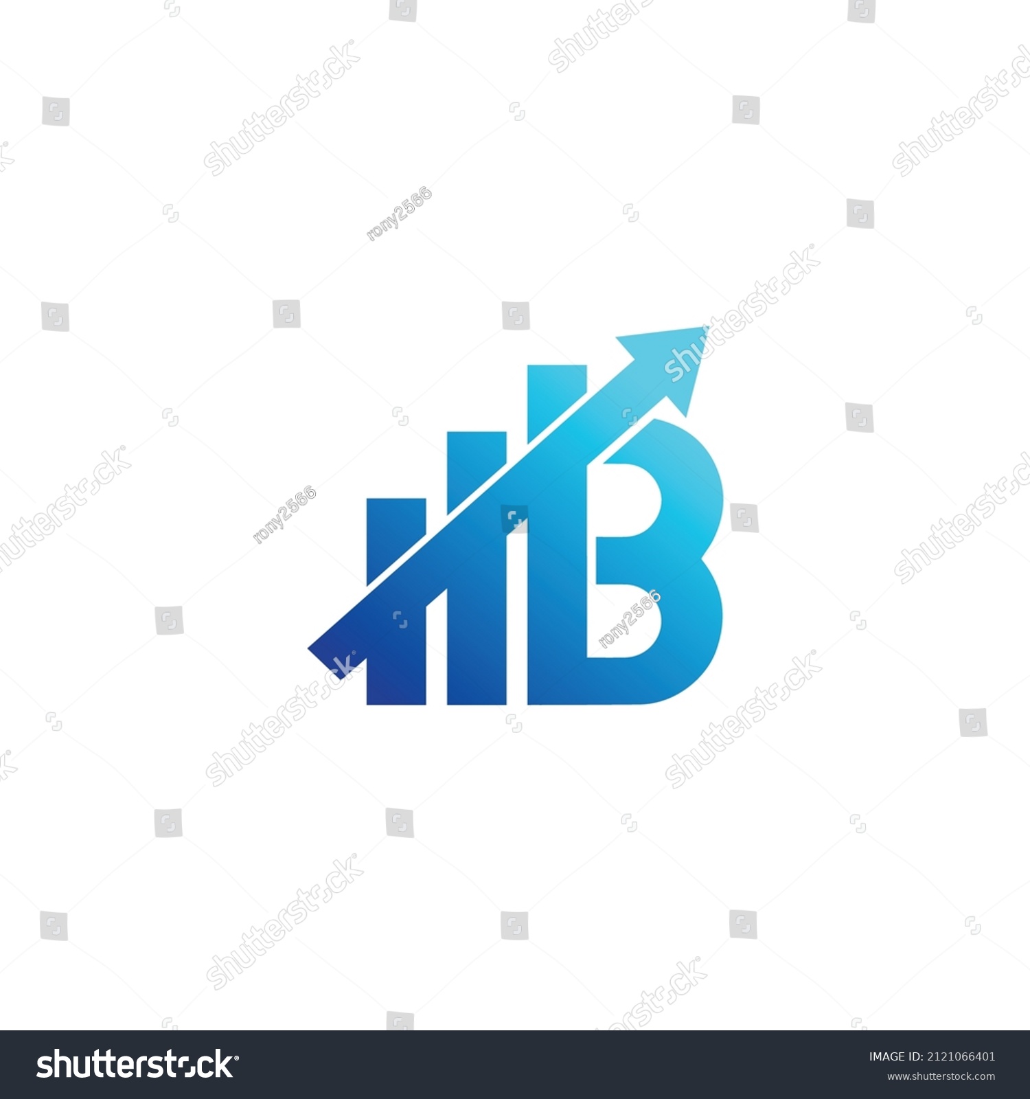 Financial Chart Letter B Logo Design Stock Vector (Royalty Free ...