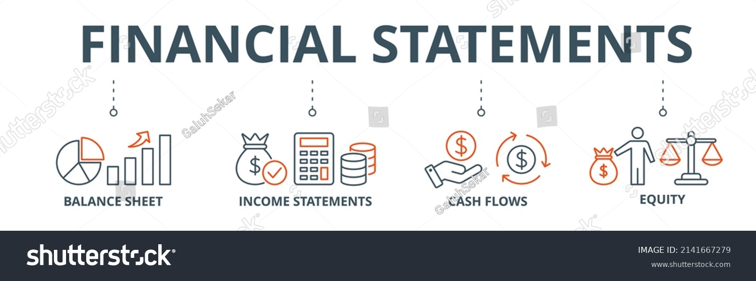 Financial Statements Banner Web Icon Vector Stock Vector (Royalty Free ...