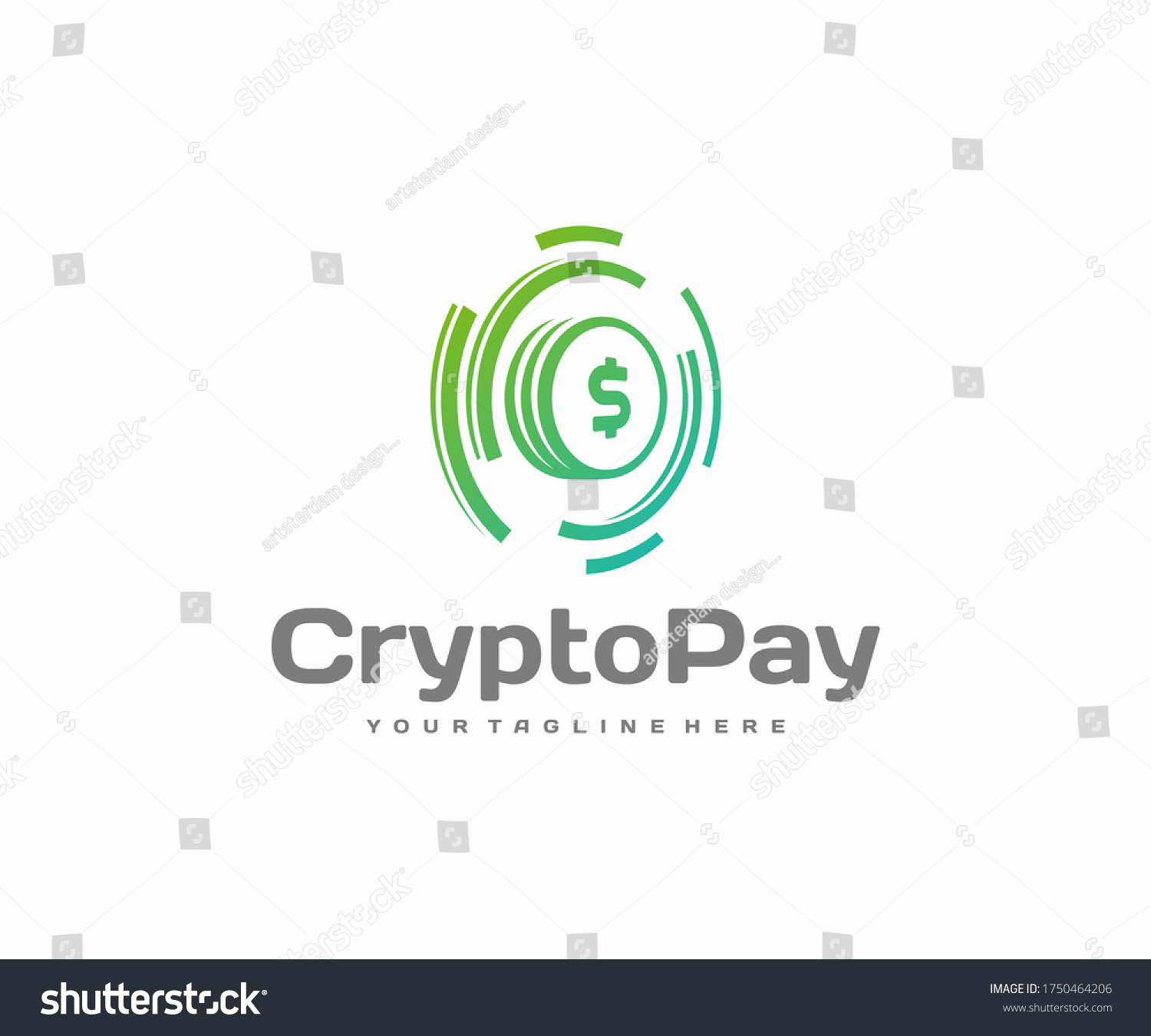 SVG of Financial technology or fintech logo design. Cryptocurrency exchange and digital coin mining vector design. Virtual money logotype svg