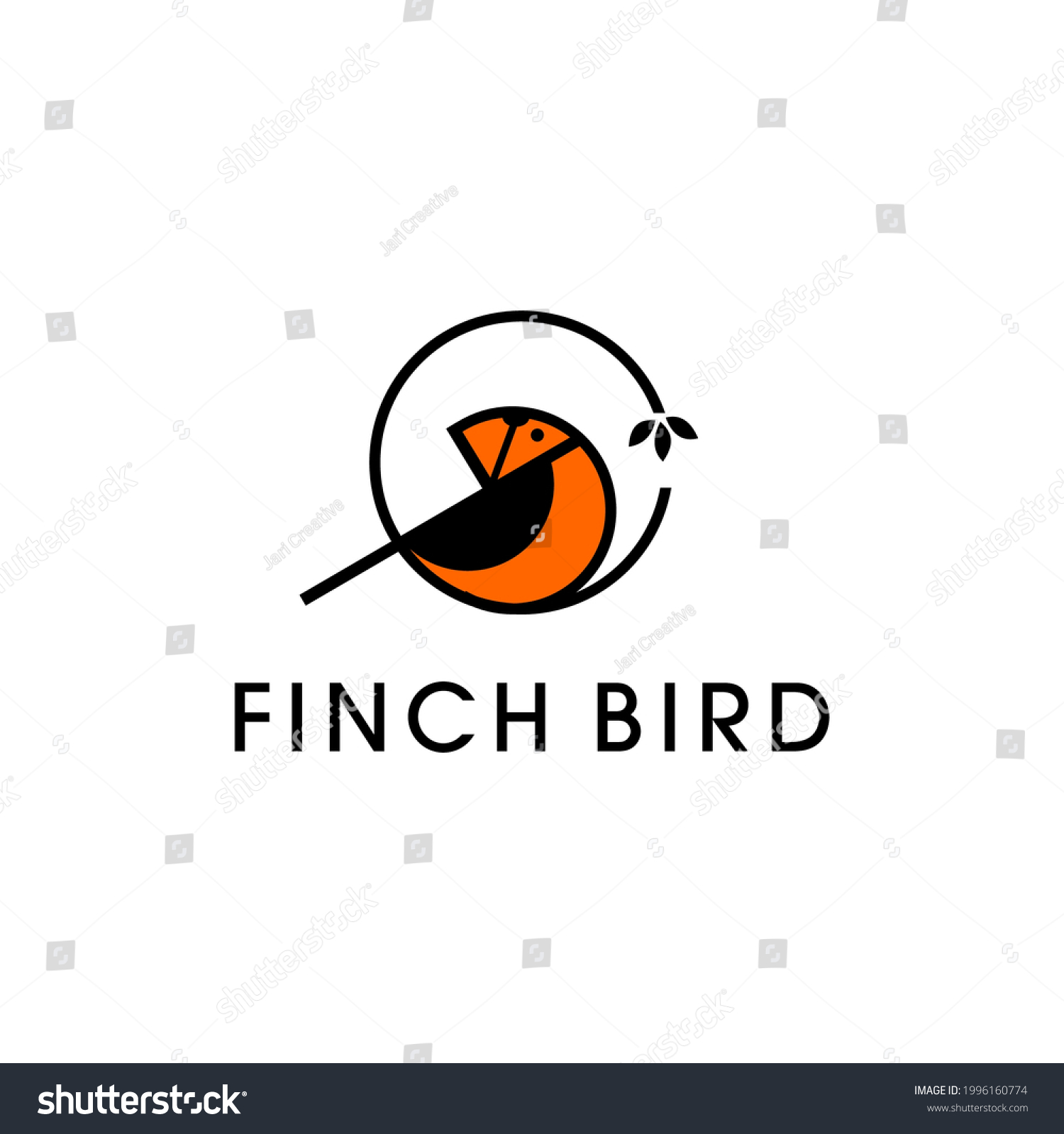 SVG of finch bird logo vector illustration svg