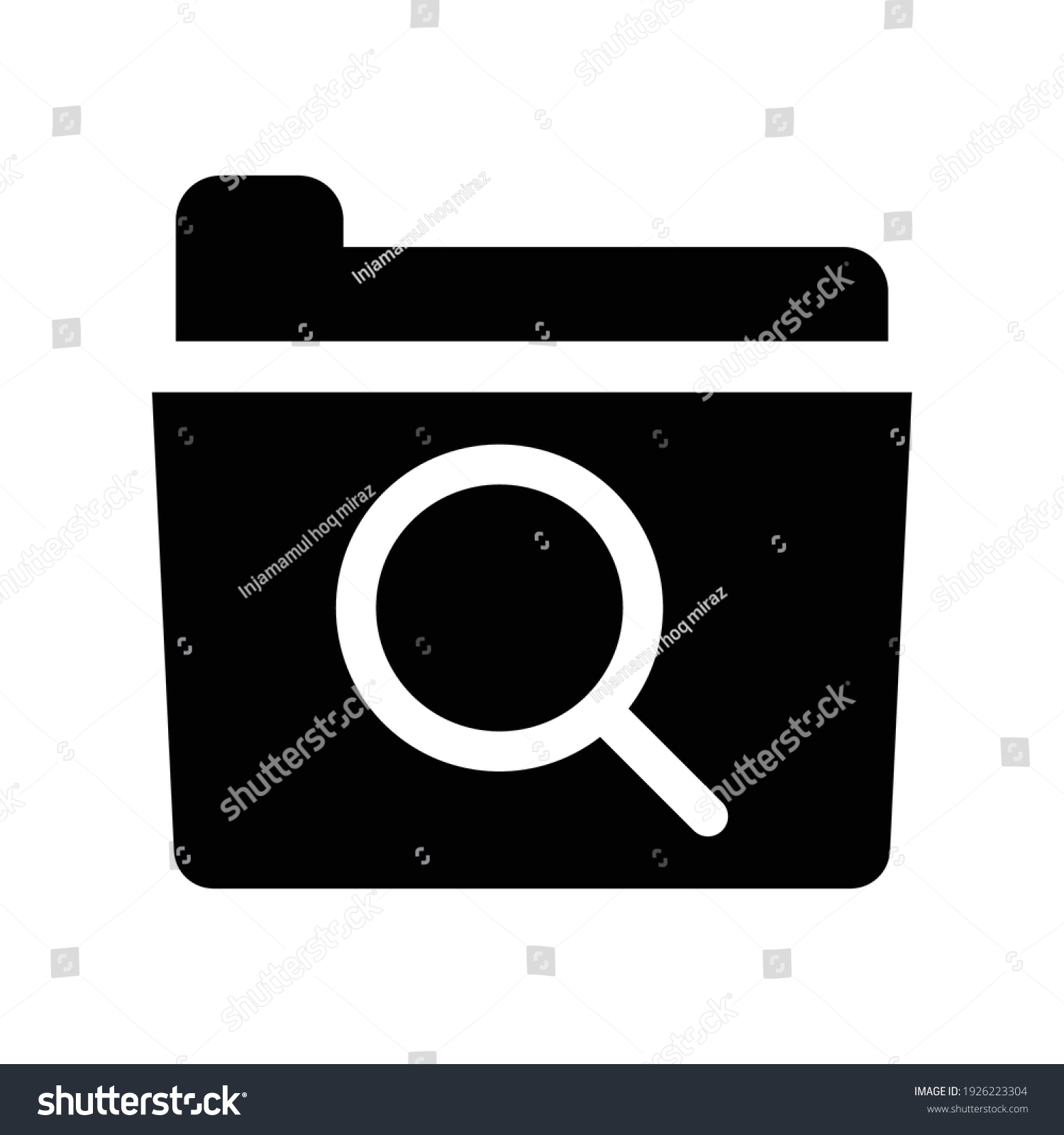 Find Folder Icondocumentsearch Vector Illustration Stock Vector ...