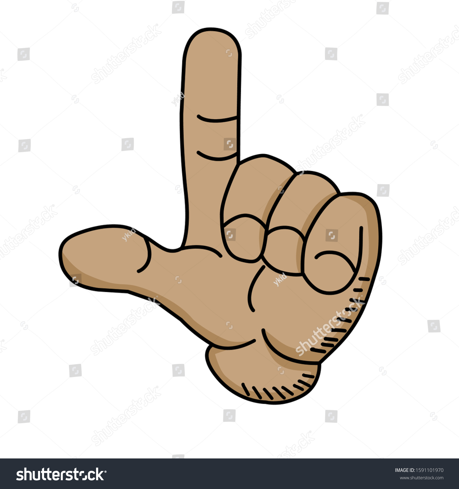 Finger Counting Two Hand Illustration Hand Stock Vector (Royalty Free ...