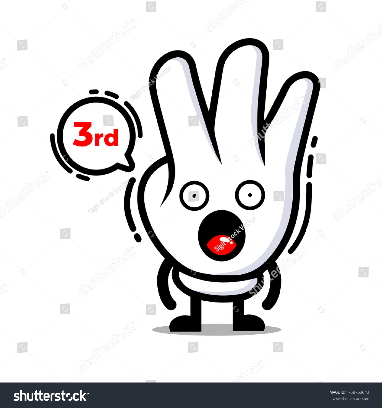 Finger Pointing Mascot Chartoon Character Stock Vector (royalty Free 