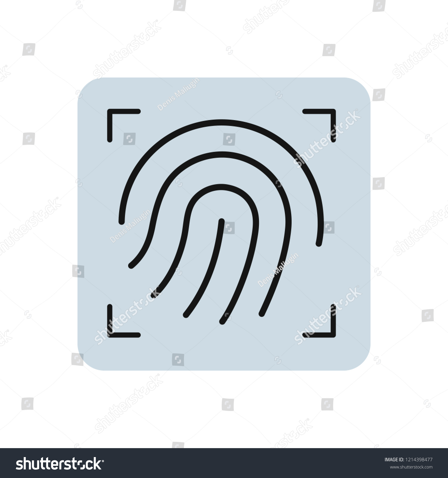 Fingerprint Scaner Simple App Icon Authentication Stock Vector (Royalty ...