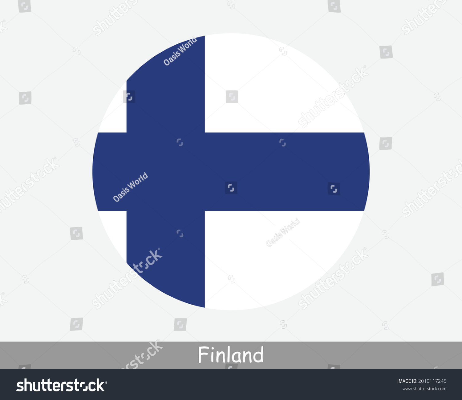SVG of Finland Round Circle Flag. Finnish Circular Button Banner Icon. Finn Flag EPS Vector svg