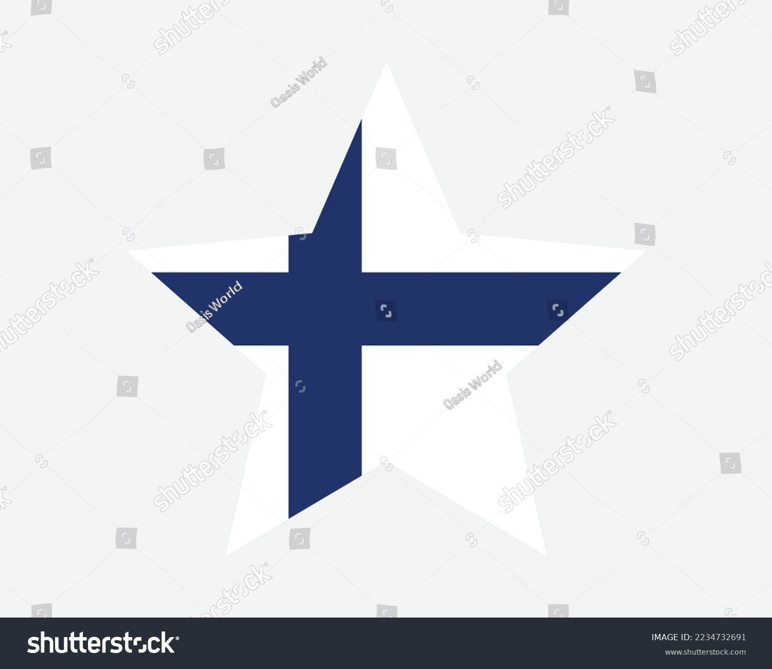 SVG of Finland Star Flag. Finnish Finn Star Shape Flag. Republic of Finland Country National Banner Icon Symbol Vector Flat Artwork Graphic Illustration svg