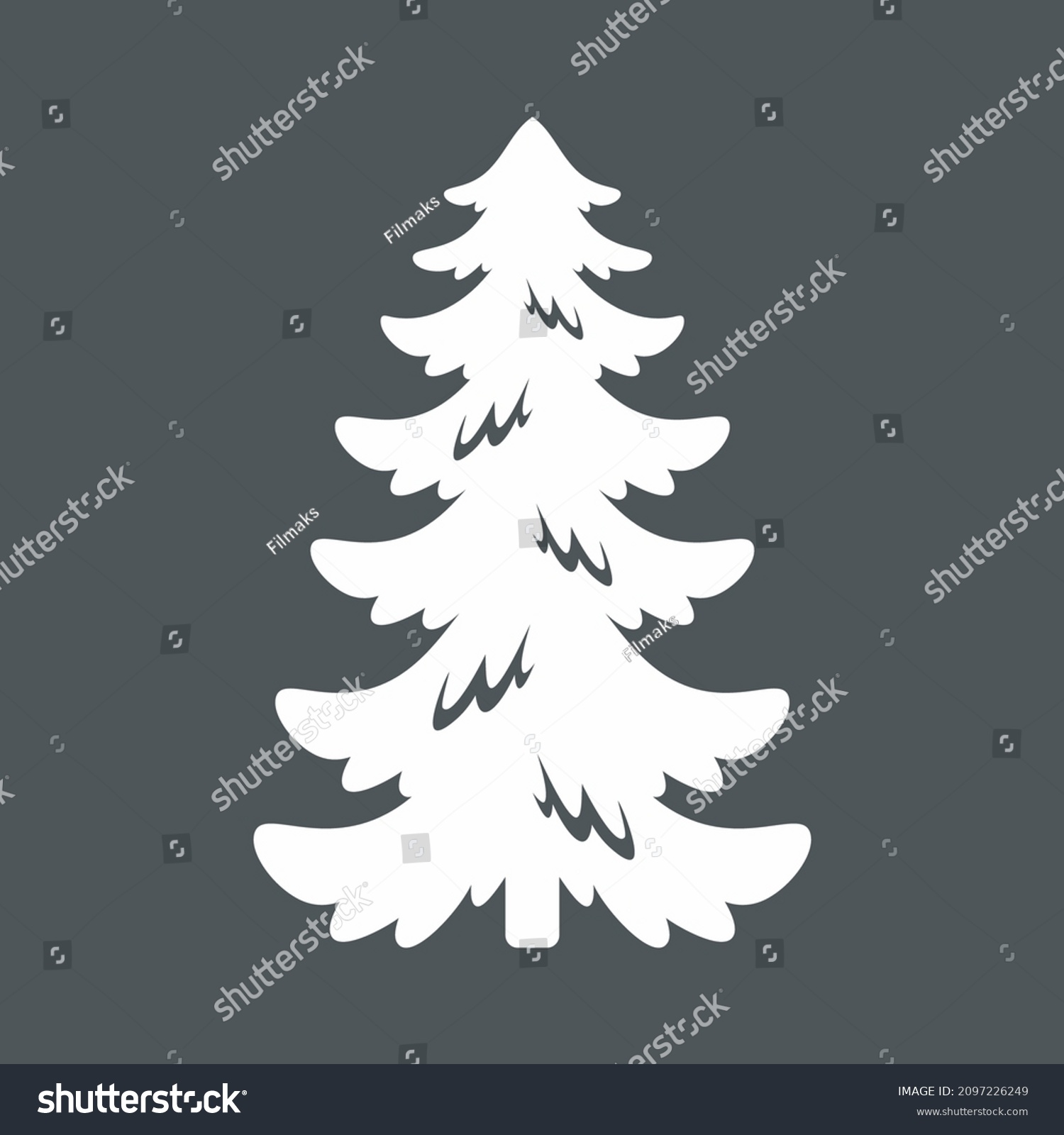 SVG of Fir pine tree wood forest quality vector illustration cut svg