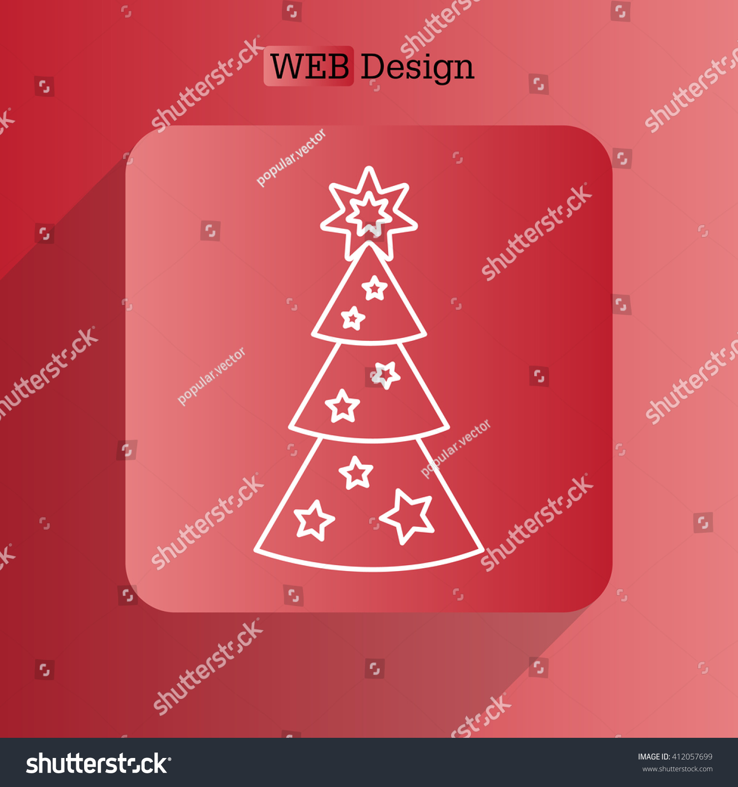 stock vector fir tree vector line icon