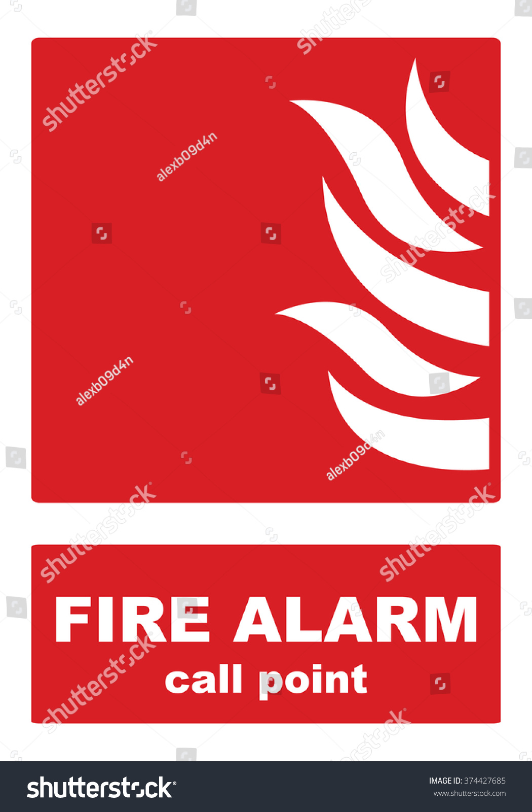 Fire Alarm Call Point Stock Vector (Royalty Free) 374427685 | Shutterstock