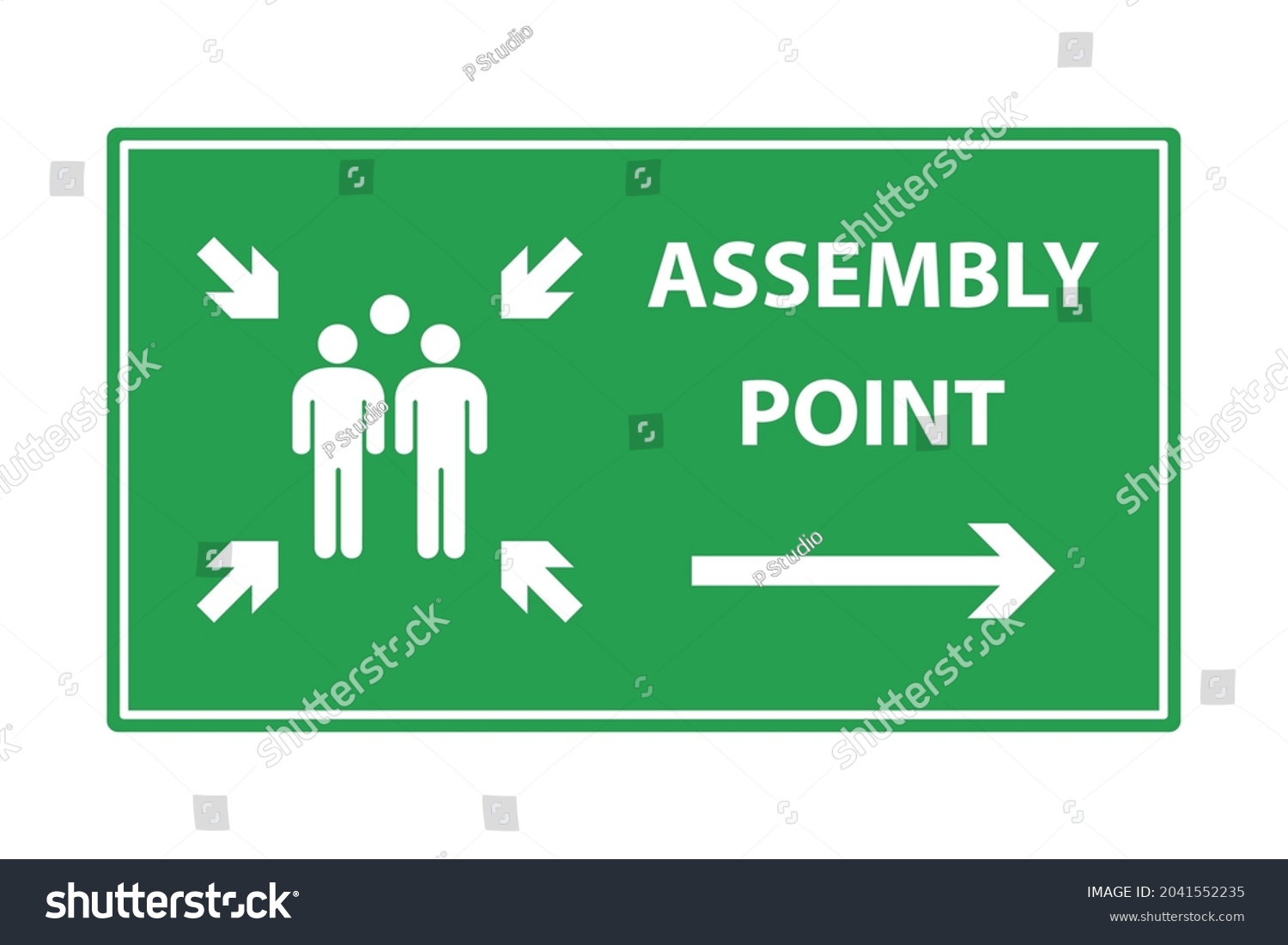 fire-assembly-point-sign-gathering-point-stock-vector-royalty-free