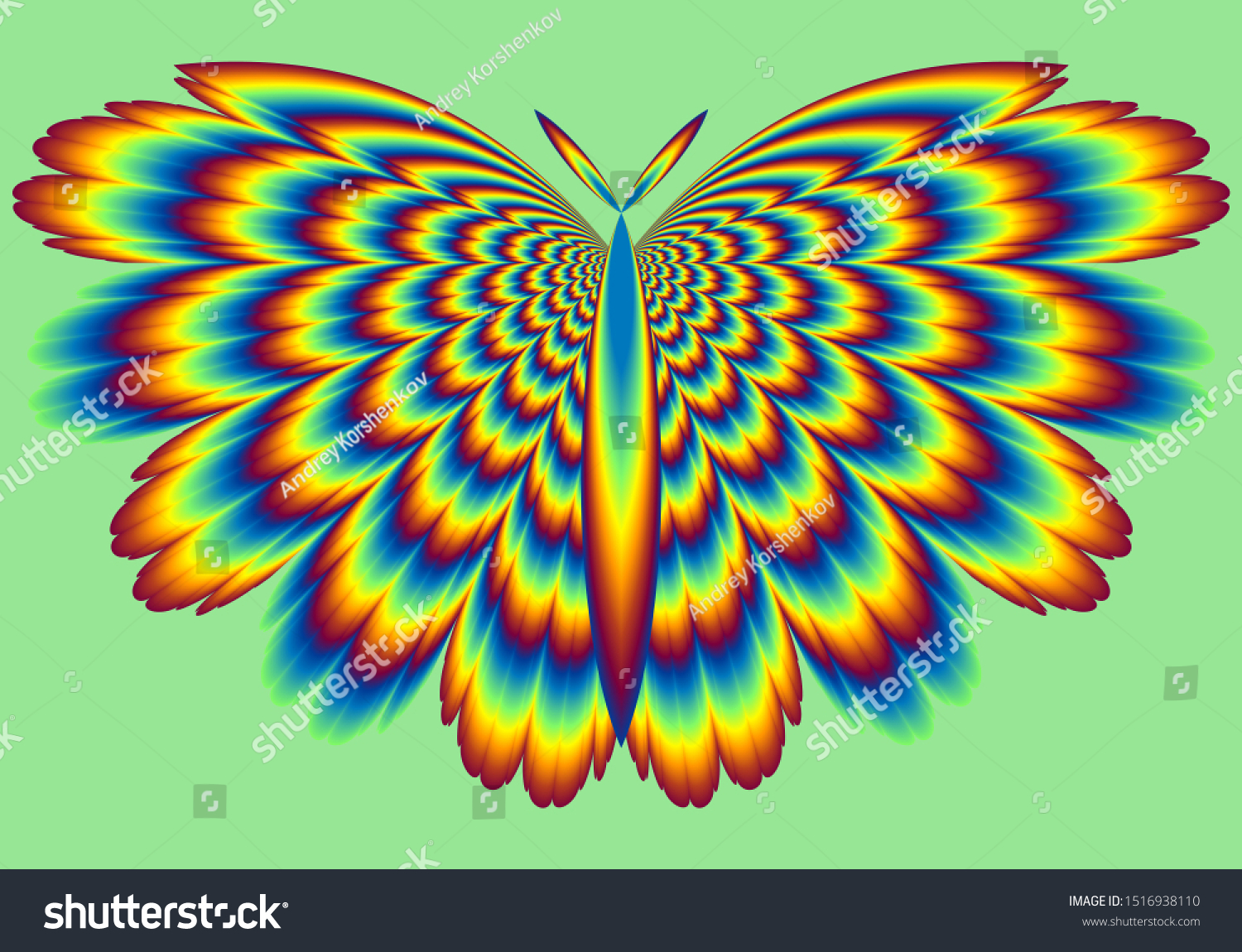 Download Fire Butterfly Optical Illusion Movement Stock Vector Royalty Free 1516938110