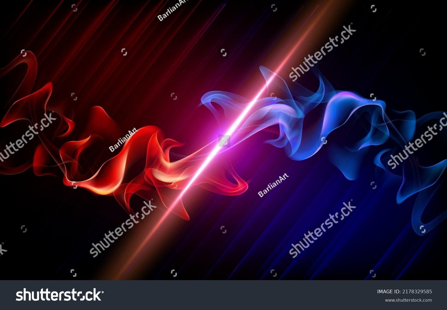 SVG of Fire collision red and blue background, versus banner. Powerful colored fire and the flash from the collision. Confrontation concept, competition vs match game. Battle game background. Versus Vector. svg
