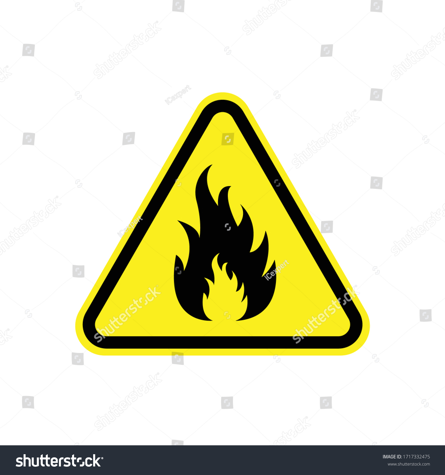 Fire Danger Sign Vector Illustration Stock Vector (Royalty Free ...