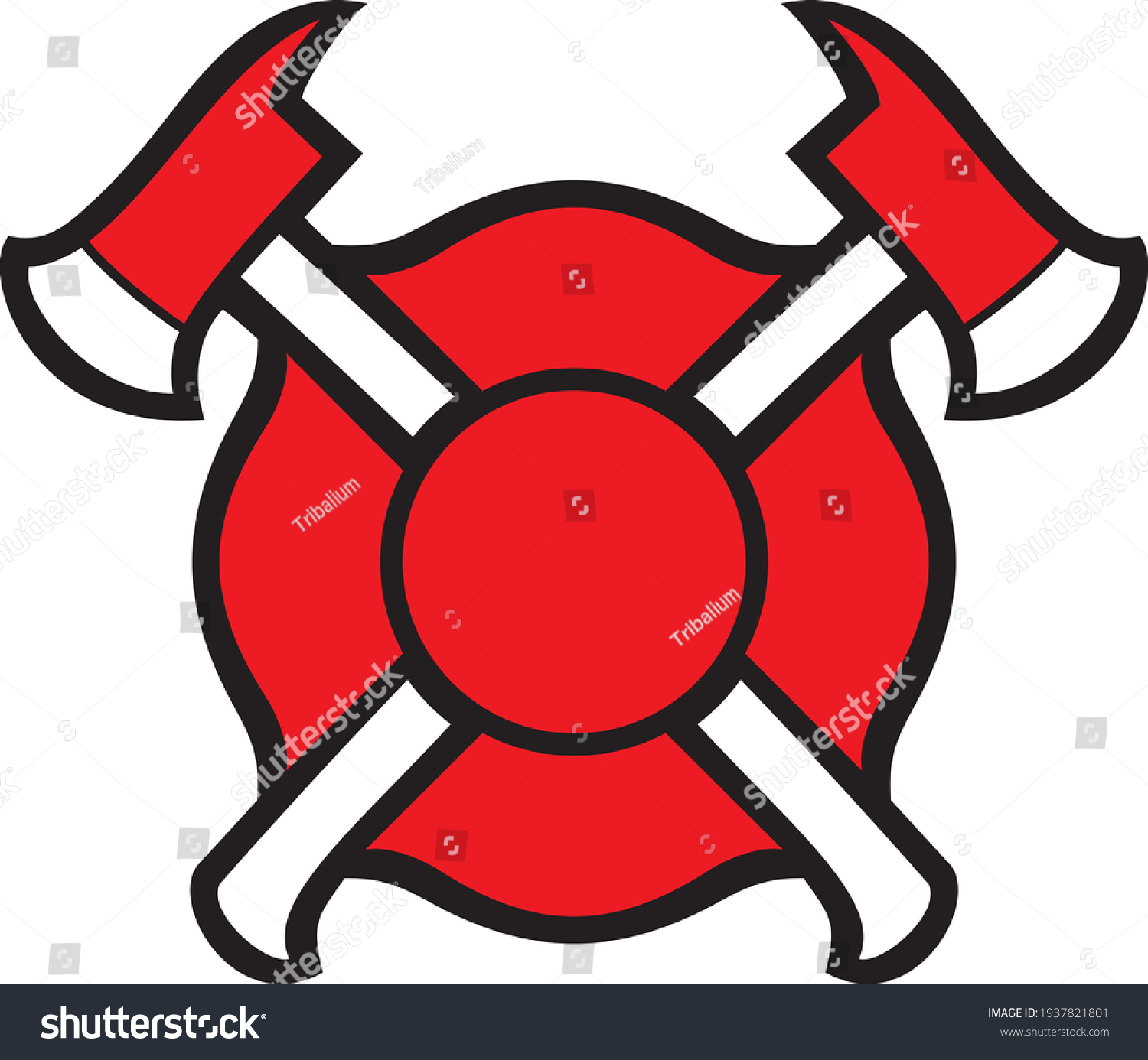 Fire Department Firefighters Maltese Cross Symbol Stock Vector (Royalty ...