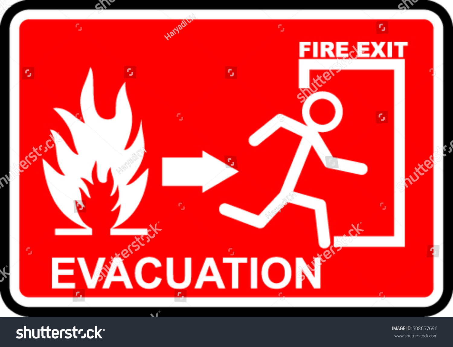 fire evacuation sign stock vector royalty free 508657696 fire evacution