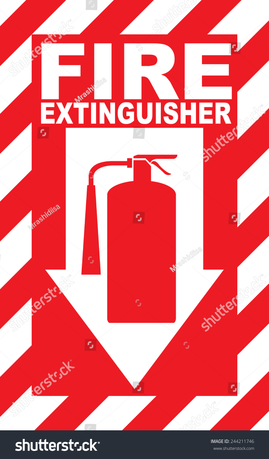 Fire Extinguisher Place Here Stock Vector 244211746 : Shutterstock