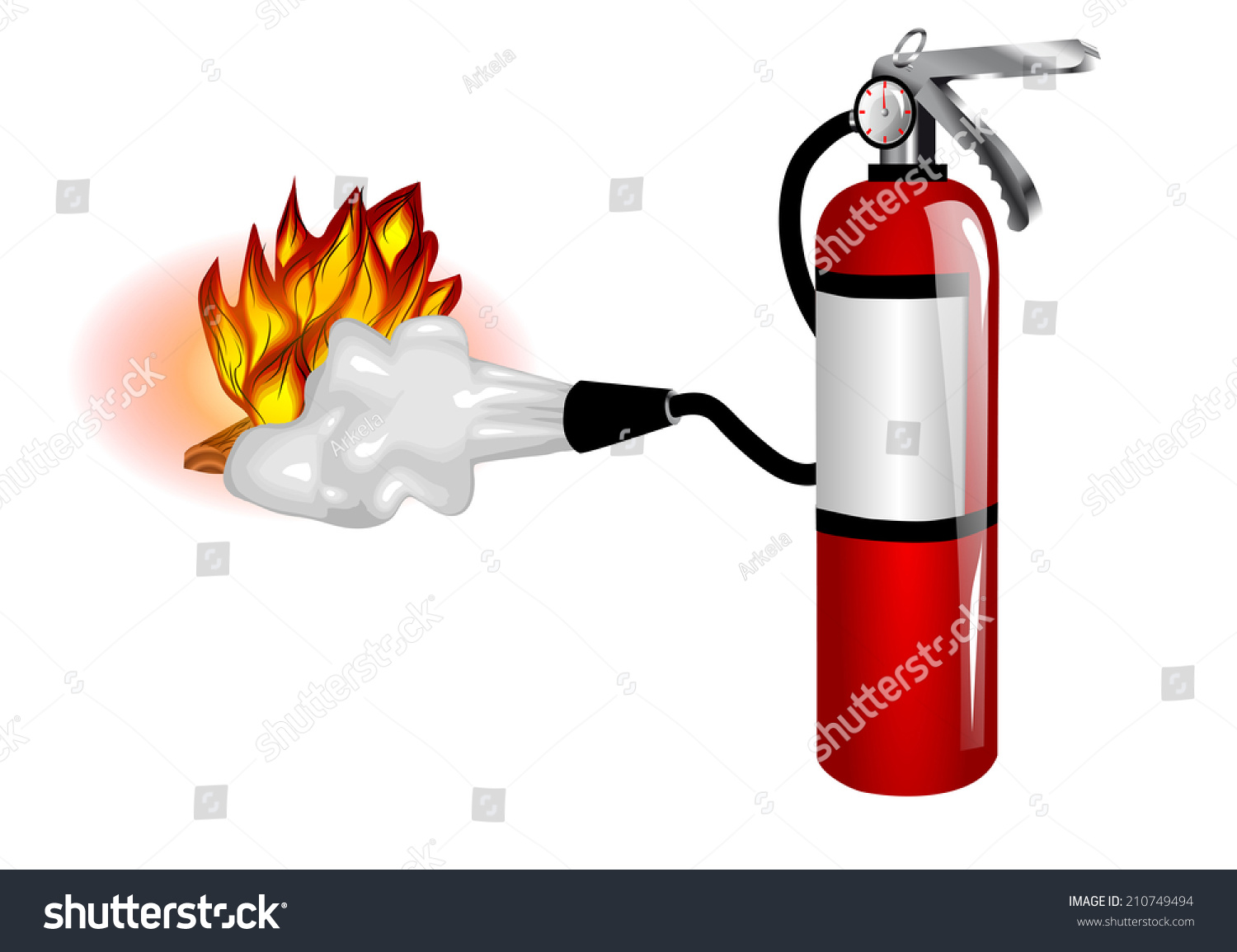 Fire Extinguisher Use Stock Vector Illustration 210749494 : Shutterstock