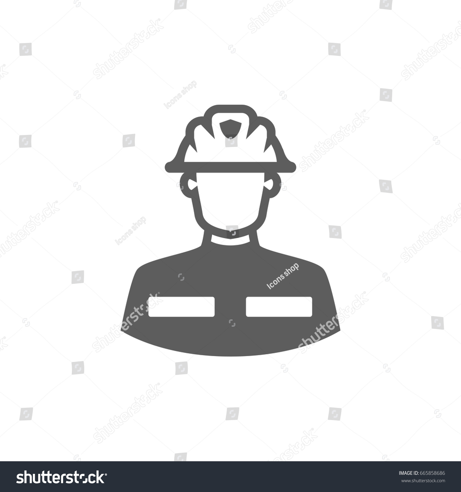 Fire Fighter Icon Trendy Flat Style Stock Vector (Royalty Free