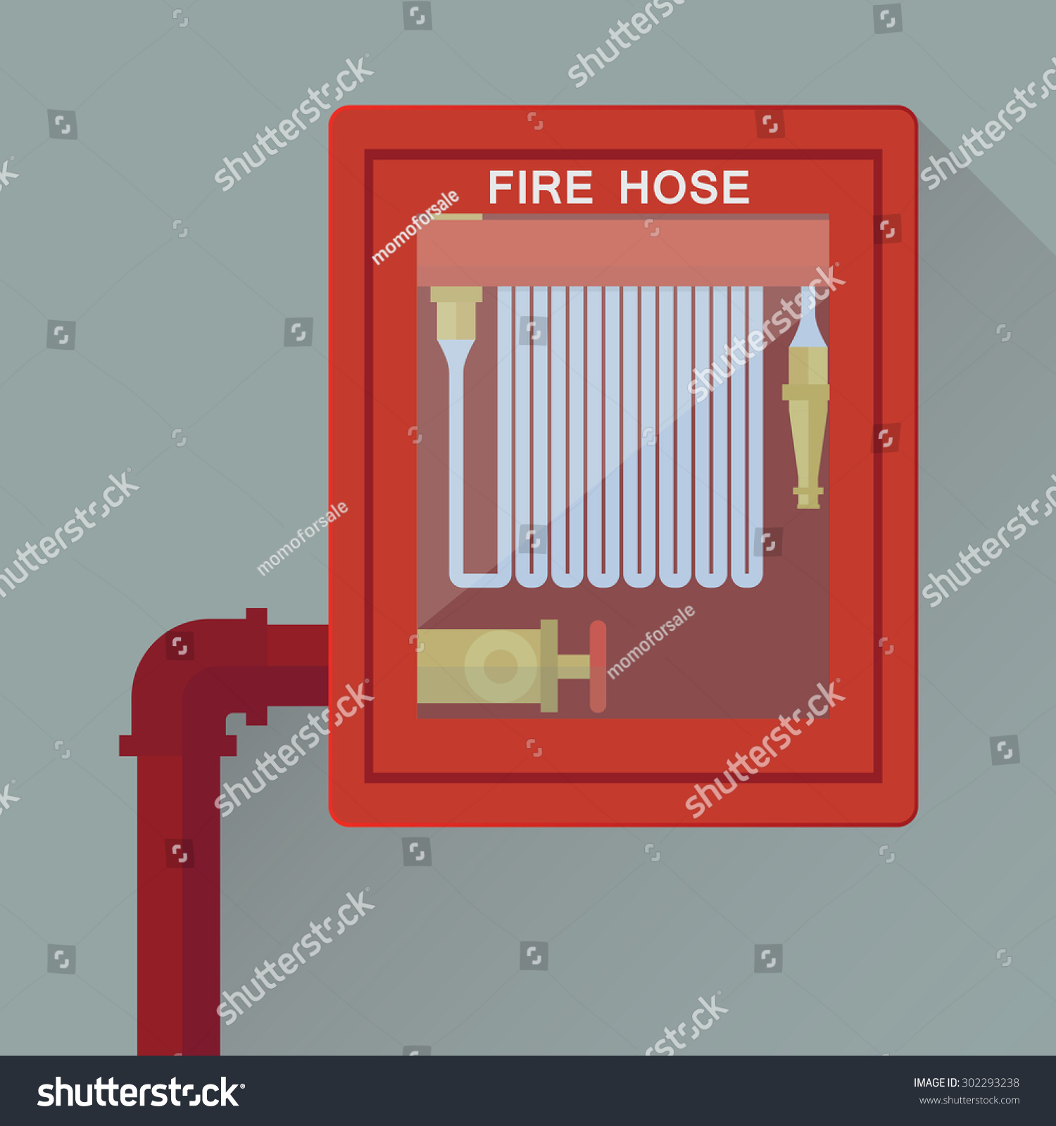 Fire Hose Cabinet Stock Vector Royalty Free 302293238