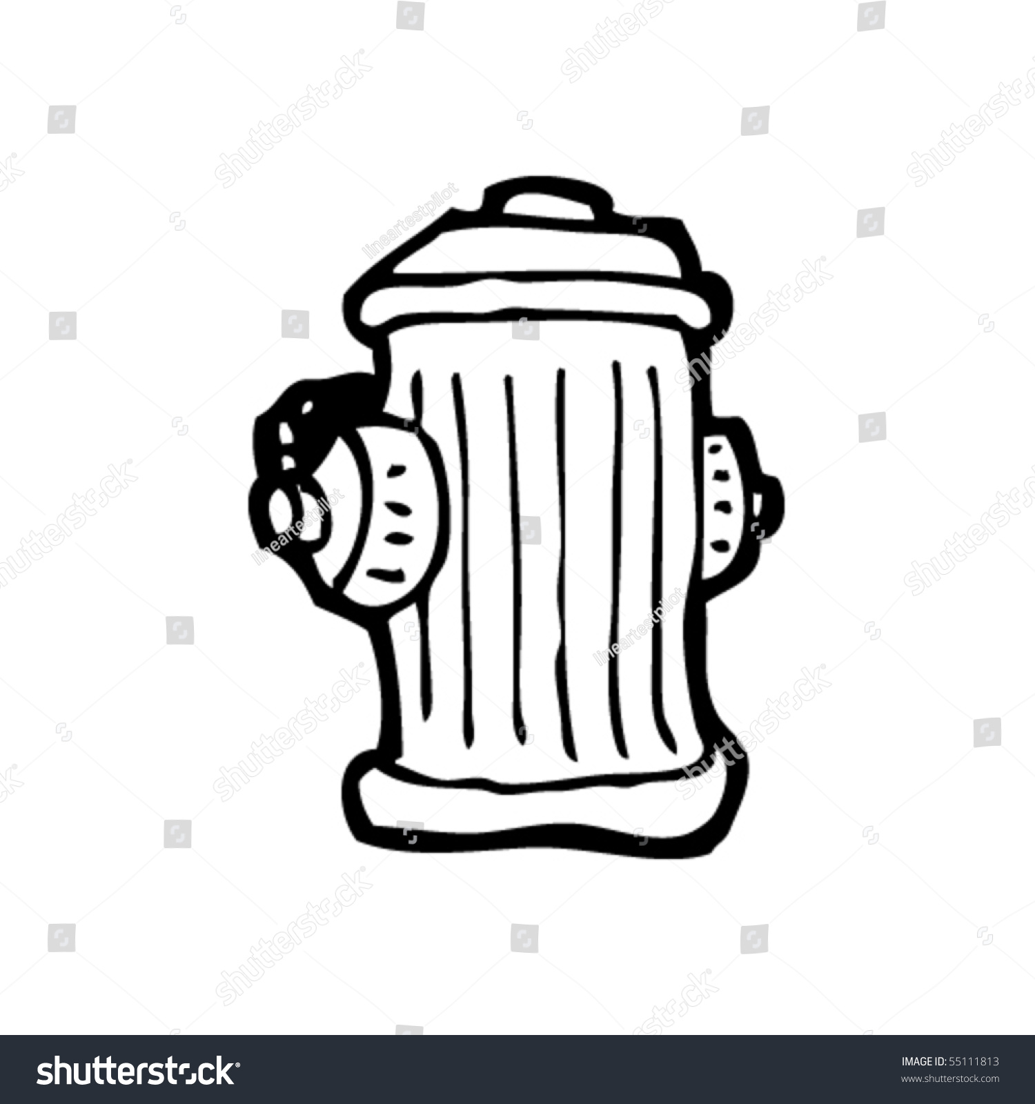 Fire Hydrant Cartoon Stock Vector Illustration 55111813 : Shutterstock