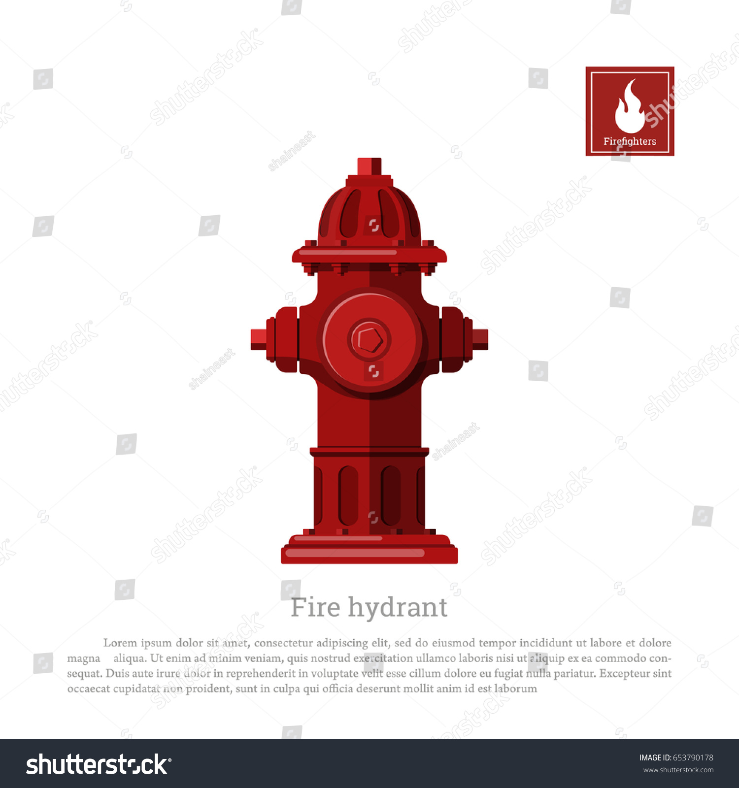 Fire Hydrant On White Background Firefighter Stock Vector (Royalty Free ...