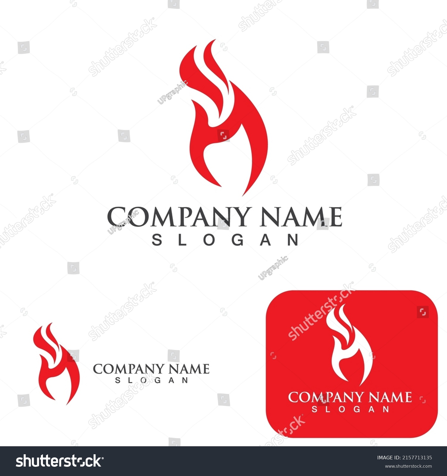 Fire Logo Template Flame Clipart Symbol Stock Vector (Royalty Free ...