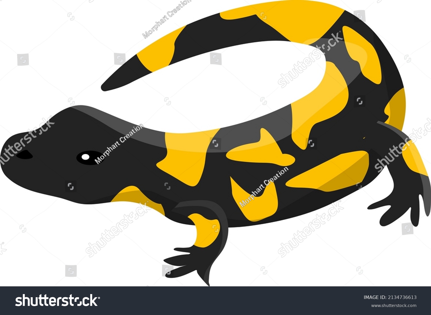 SVG of Fire salamander, illustration, vector on a white background. svg