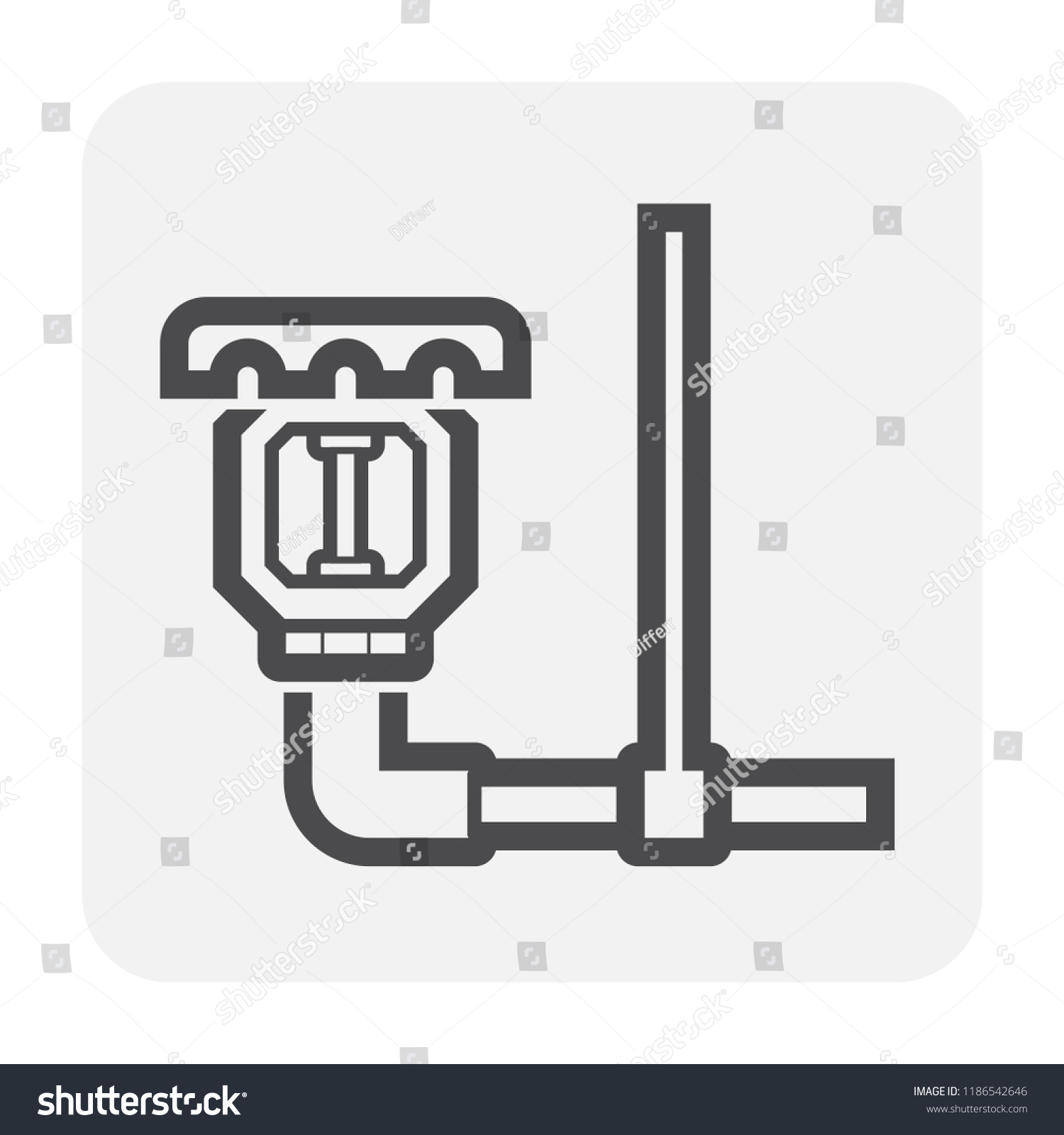 Fire Sprinkler Alarm System Vector Icon Stock Vector (Royalty Free ...