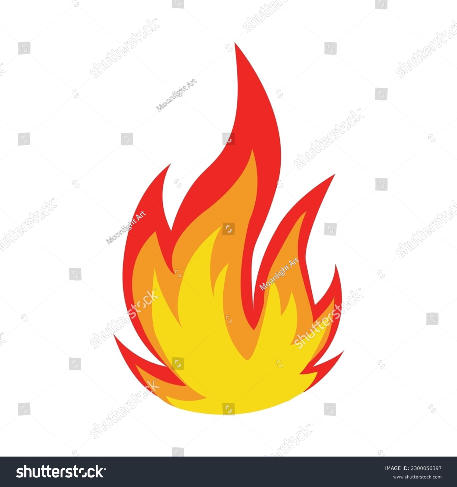 SVG of Fire SVG, Flame SVG, Fire Flame SVG, Flame Layered svg, Flame Clipart, Cut File For Cricut, Silhouette svg