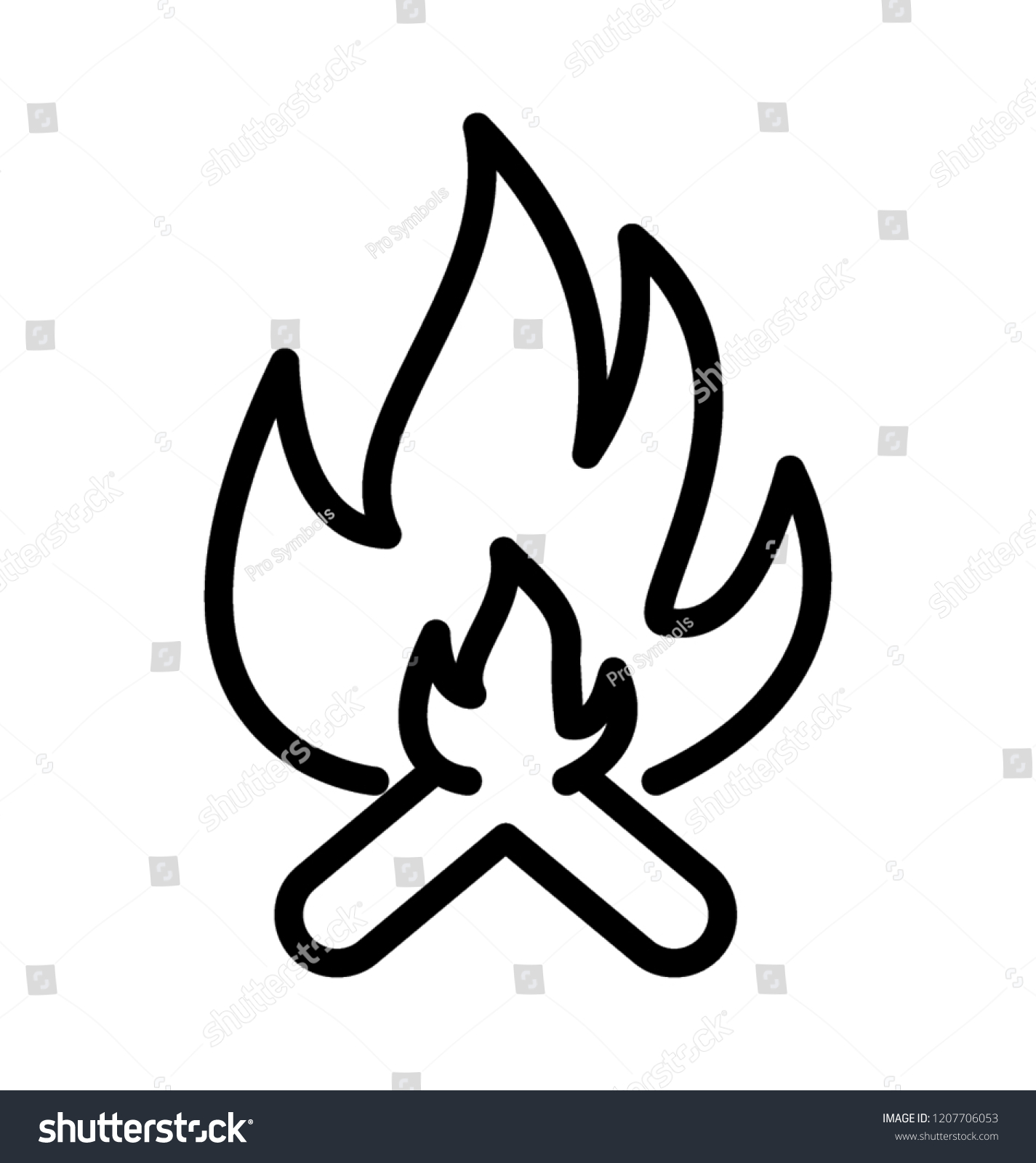 Fire Symbolising Burnable Trash This Pack Stock Vector (Royalty Free ...