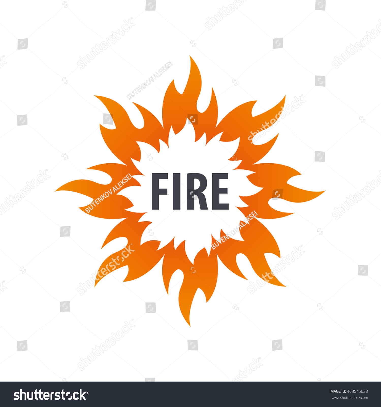 Fire Vector Logo Stock Vector 463545638 - Shutterstock