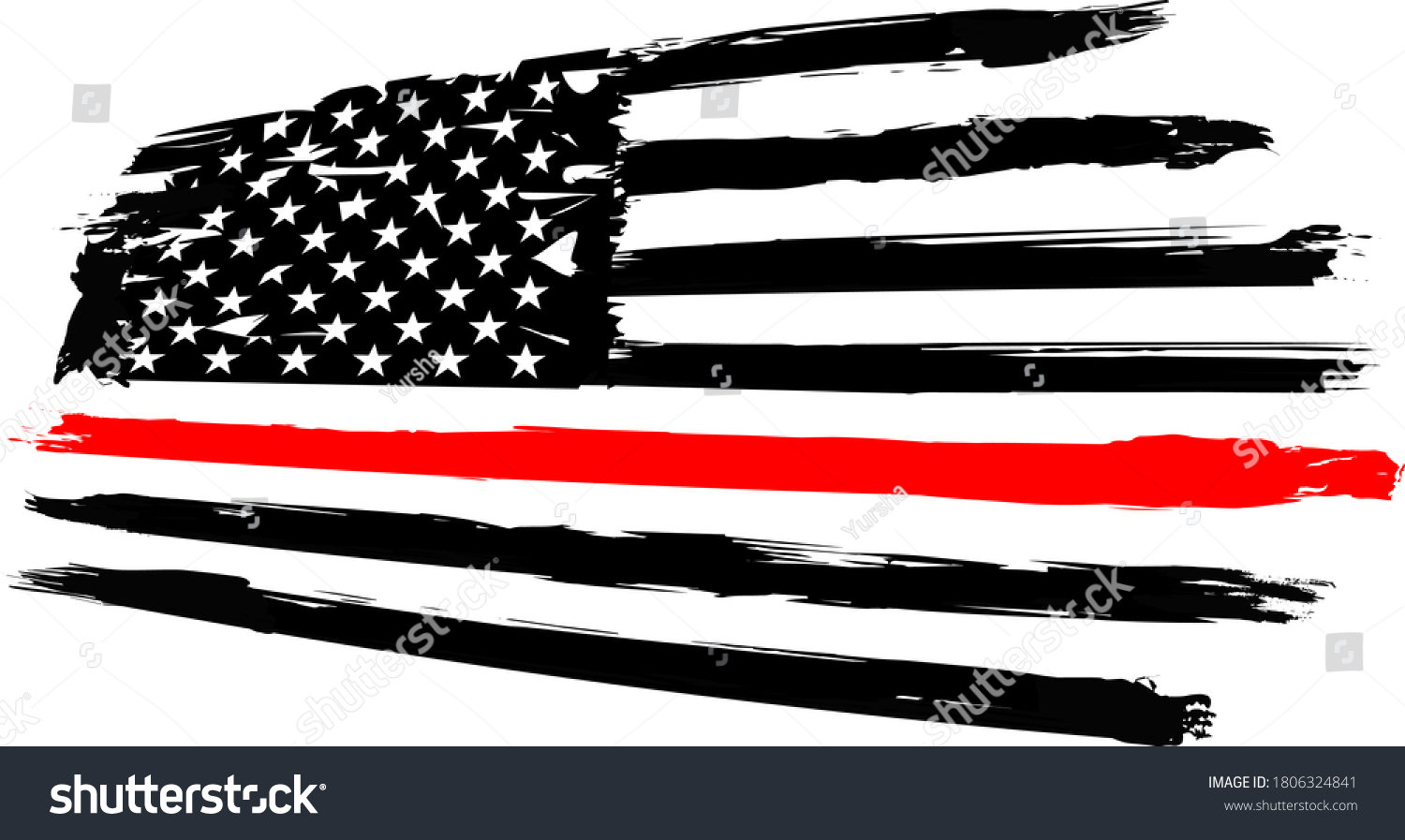 SVG of Firefighter Flag, EPS 10, Fire, Department, USA, Flag,	 svg