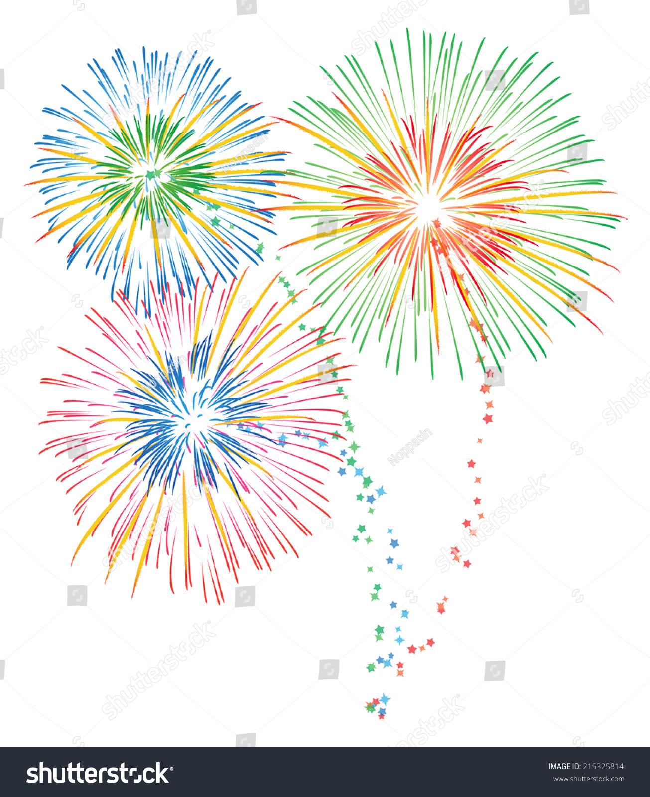 Fireworks Display Celebration Vector Illustration Stock Vector ...