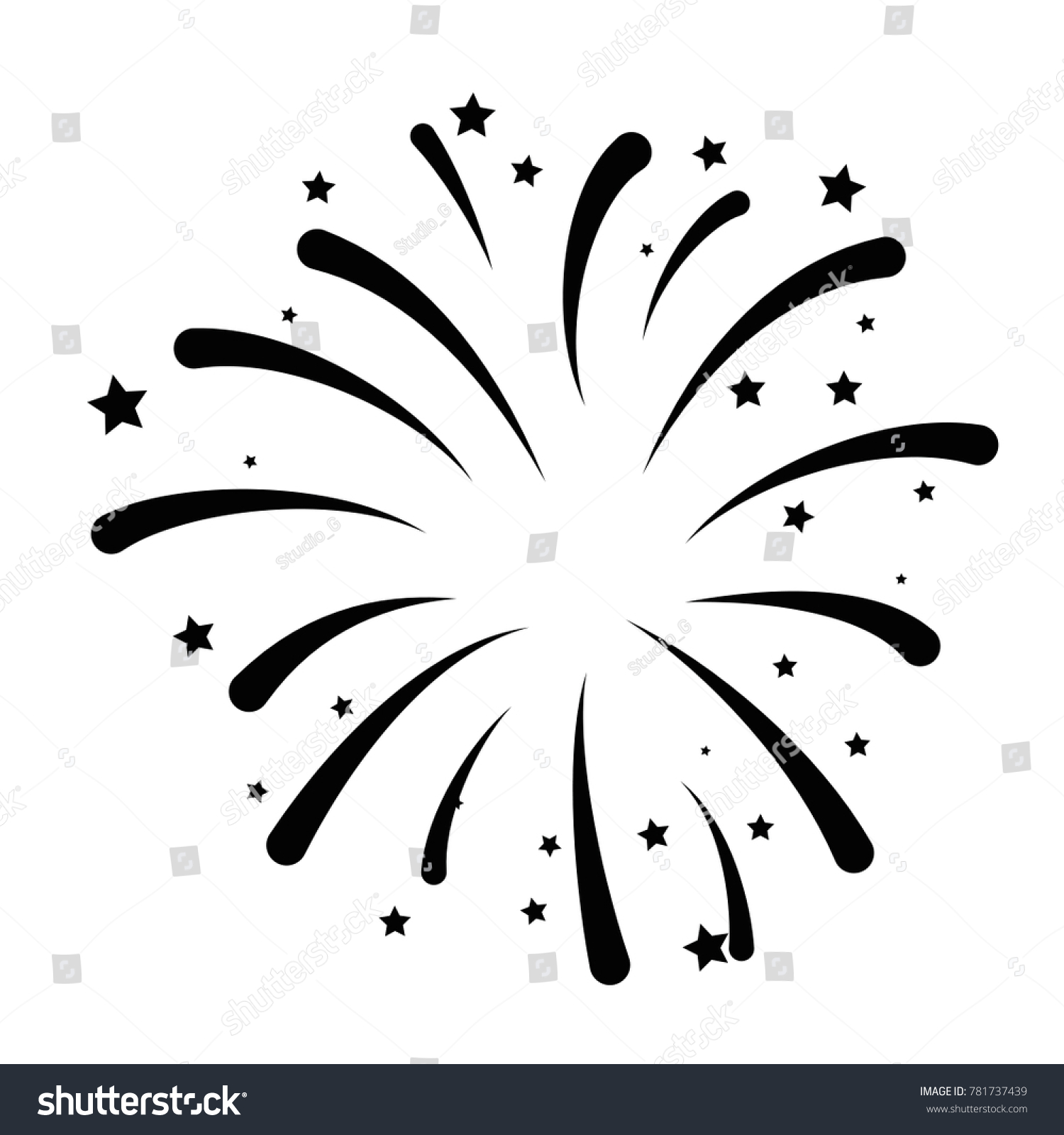 Fireworks Explosion Decorative Frame Stock Vector (Royalty Free ...