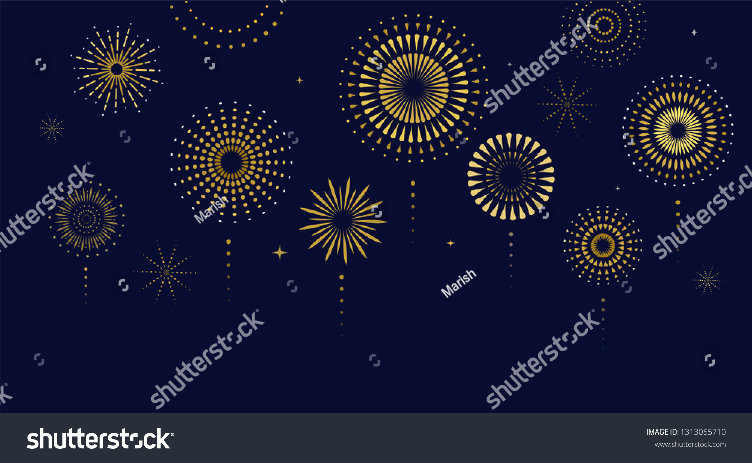 SVG of Fireworks, firecracker at night, celebration background, winner, victory poster, banner - vector illustration svg