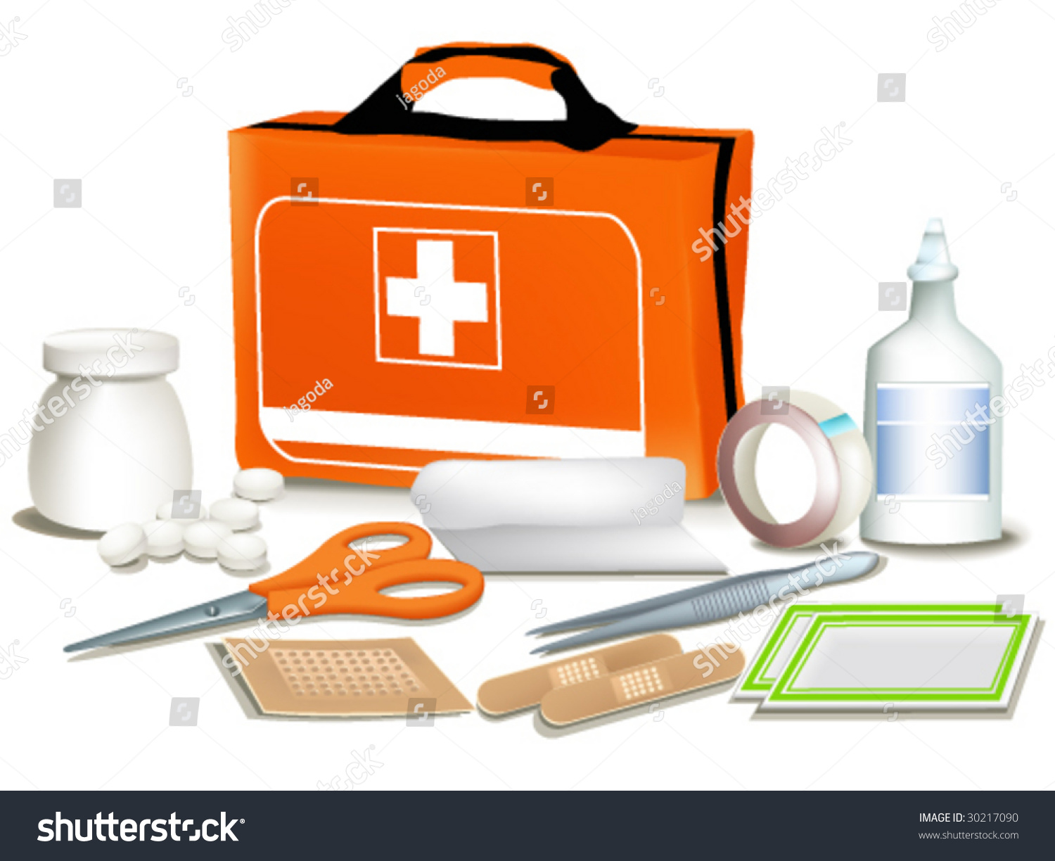 First Aid Kit. Stock Vector Illustration 30217090 : Shutterstock