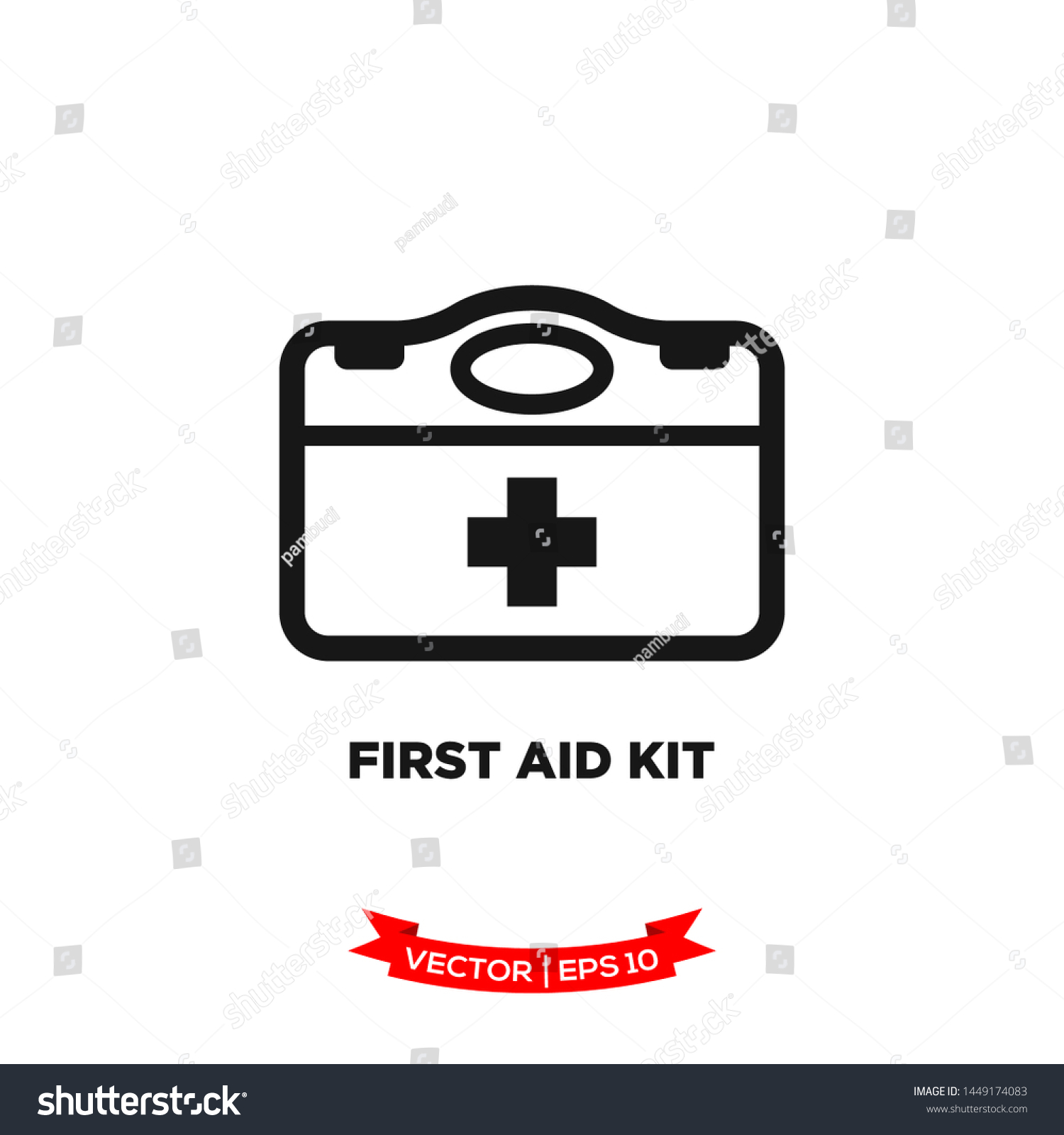 First Aid Kit Icon Vector Logo Stock Vector (Royalty Free) 1449174083 ...